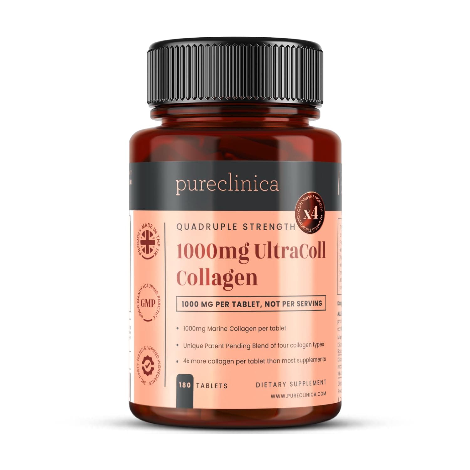 UltraColl Marine Collagen 1000mg x 180 Tablets (3 Months Supply). The only Patented Anti-Aging Collagen Types I, II, III, and VII. SKU: UC3