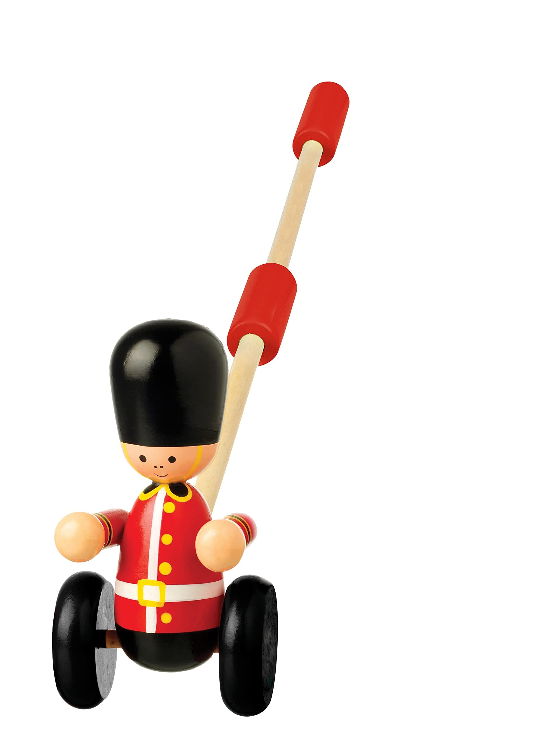 Soldier Push Along Toy - Push and Pull Along Toys for 1 Year Olds, Toddler Toys - Wooden Toys, Perfect 1st Birthday Gifts - Early Development and Activity Toys by Orange Tree Toys