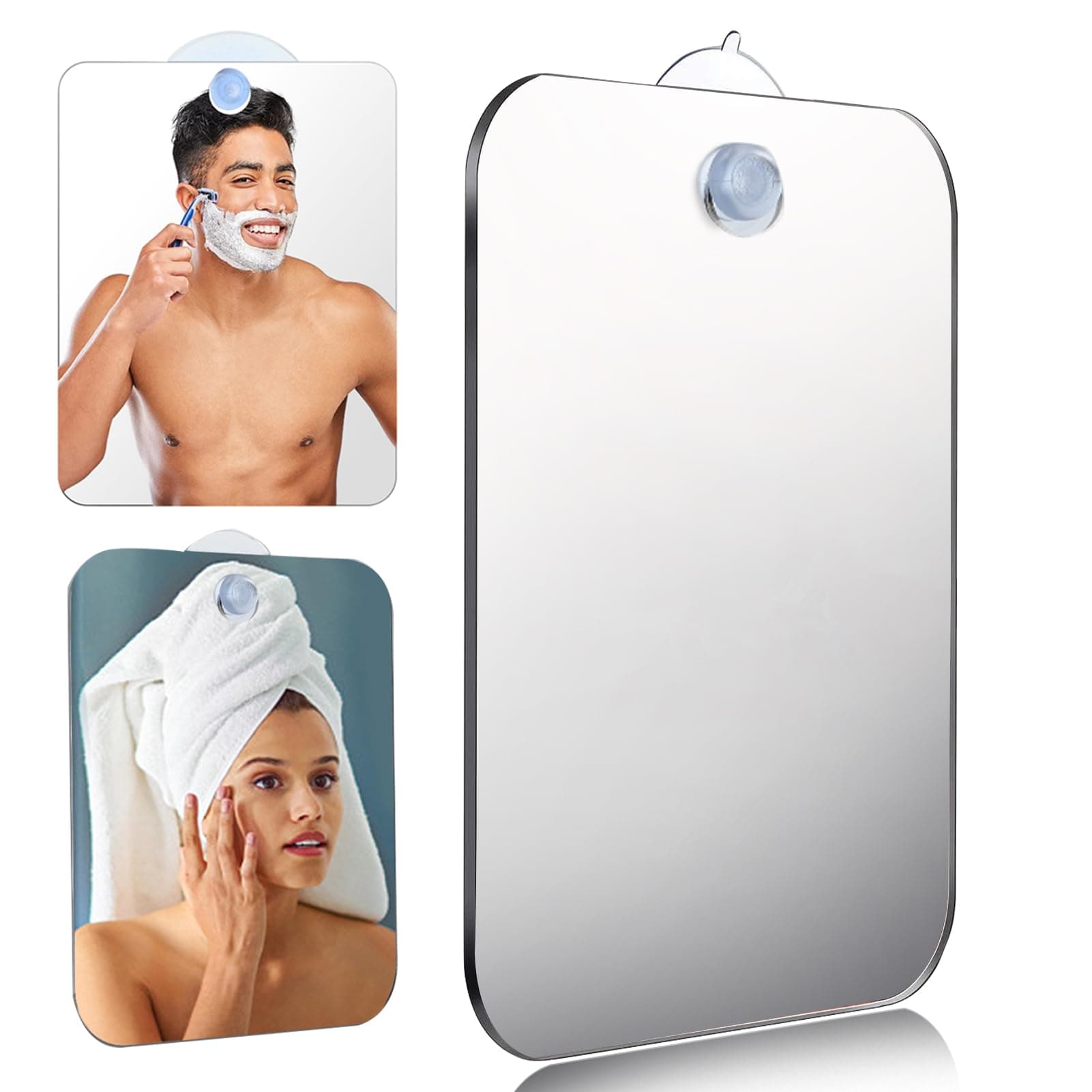 Shower Shave Makeup Travel Mirror - Fog-Free, Portable, Handheld for Shaving & Makeup