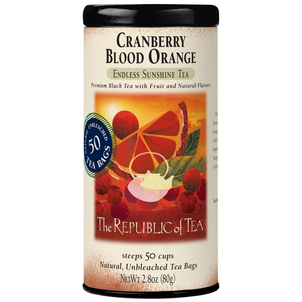 Cranberry Blood Orange Black Tea, 50 Tea Bags, Fruit-Infused Blend, Gluten Free