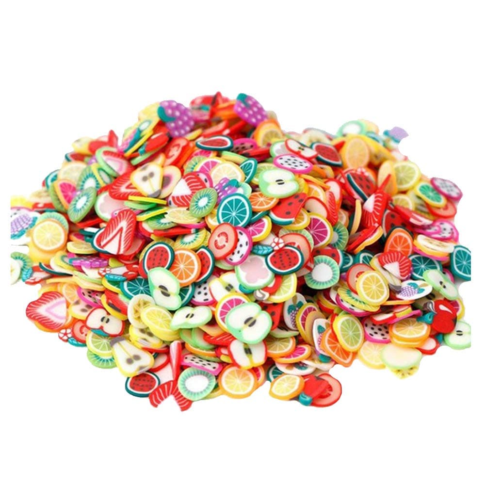 1000 Pcs/bag 3d Polymer Clay Tiny Fimo Fruit Slices Wheel Nail Art Diy Designs Wheel Nail Art Decorations
