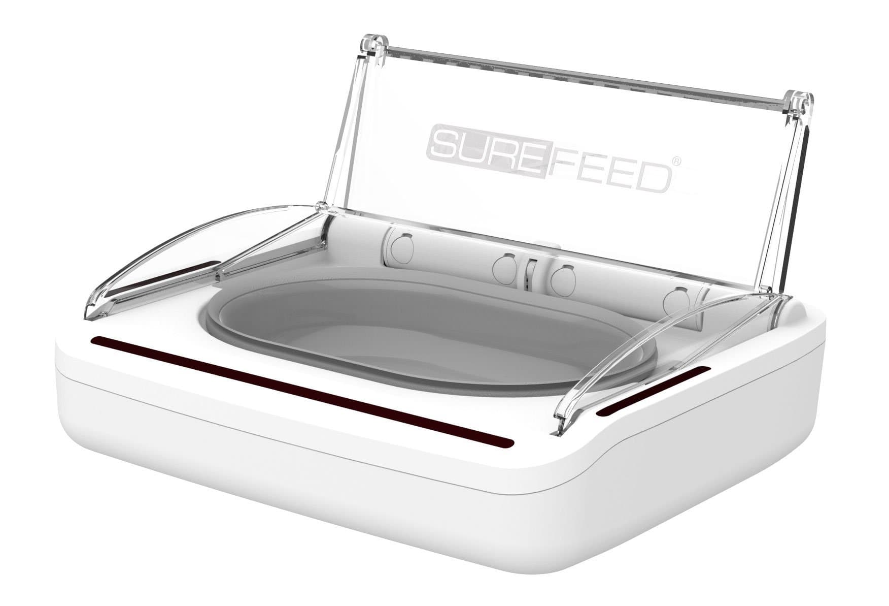 Sure Petcare SureFeed Sealed Pet Bowl for Cats and Small Dogs, Motion Activated Lid, Works for Wet and Dry Food, Keeps Food Fresh, Locks Odours in, White, 4xC Cell Batteries Required, Not Included