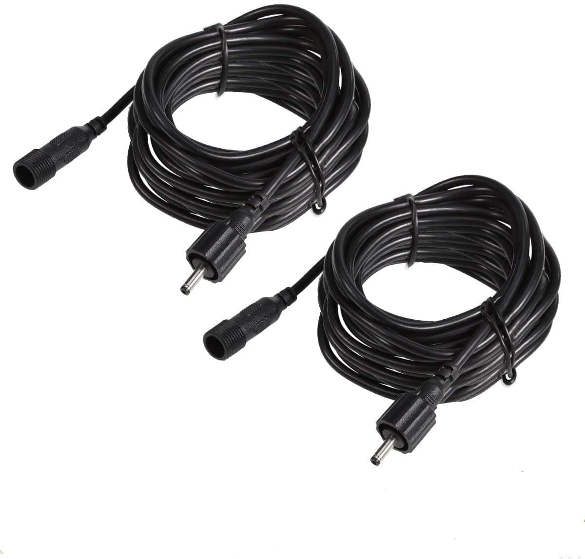 ECOWHO Extension Cable 2m/6.56ft for Outdoor Spotlight, Low Voltage Landscape Lights 6 in 1 Daisy-Chain LED Landscape Lighting Corded-Electric Spot Lights Mains Cable Waterproof (Pack of 2)