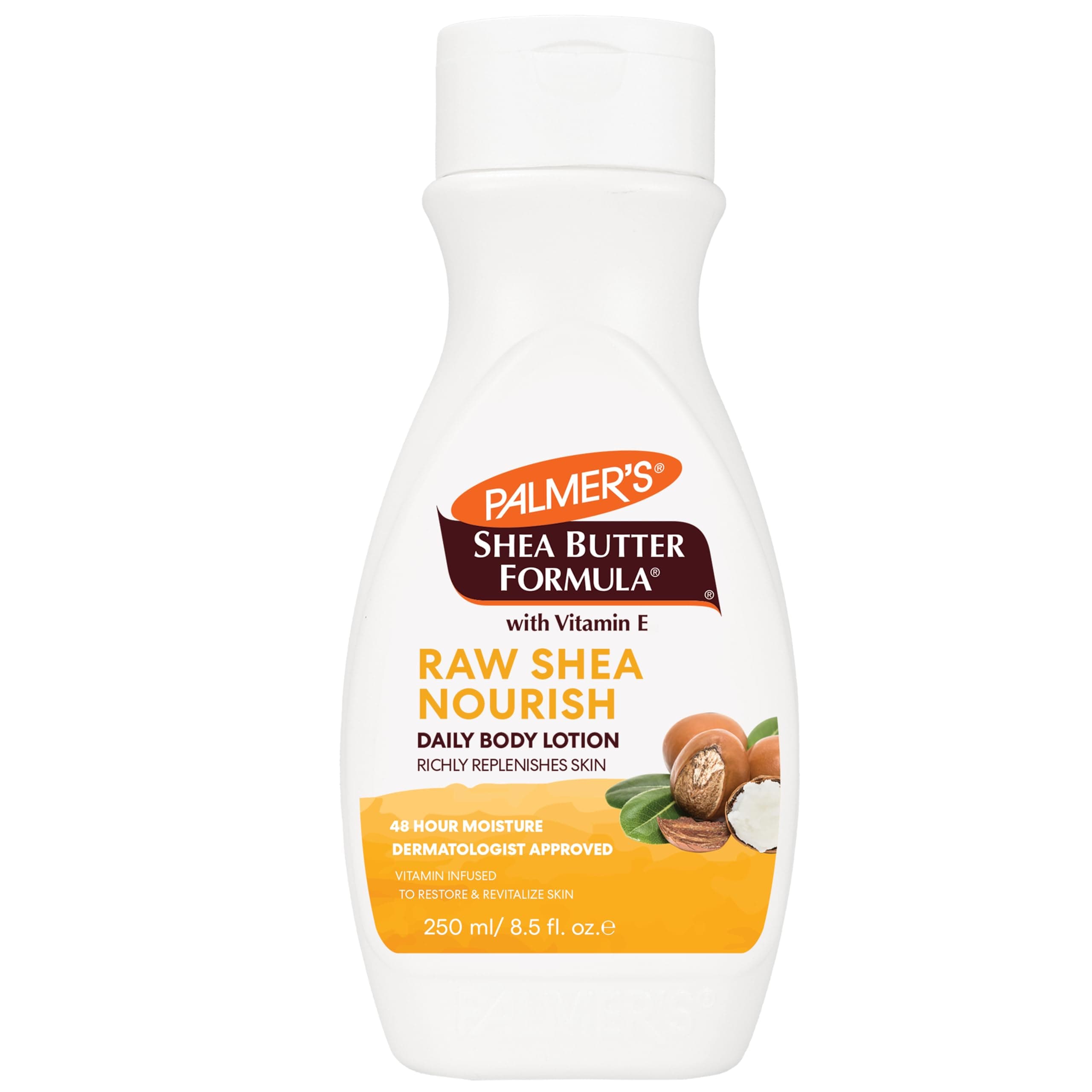 Raw Shea Butter Formula Daily Body Lotion-48 Hrs Moisture-Revitalise Dry,Sensitive Skin-No Paraben,Sulphate,Dyes-Non Greasy-Non Sticky-Softens Skin & Reduces Skin Irritation-250ML