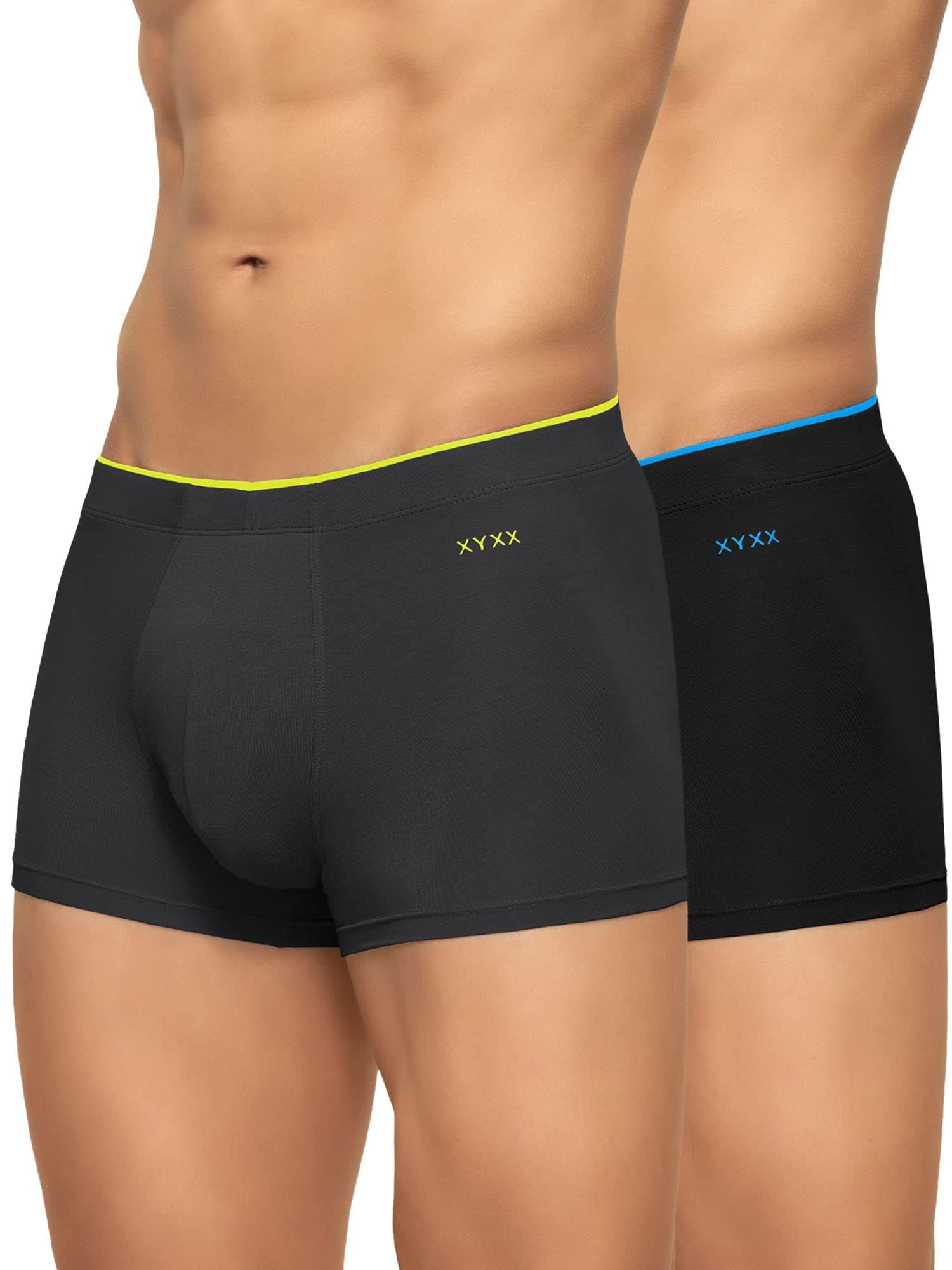 Men's Uno Micromodal Solid Antimicrobial Trunks | Underwear for Men (Pack of 2)