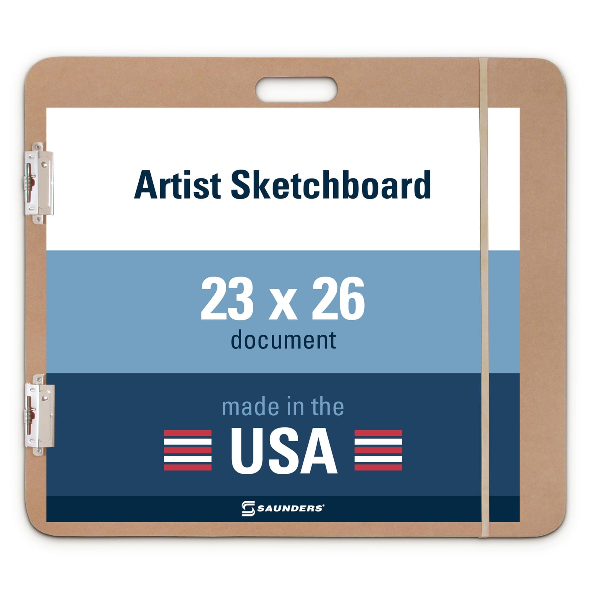 05607 Recycled Hardboard Sketchboard - Brown, 23 in. x 26 in. Clipboard with Built-in Handle - Solid Drawing Board for Artists, Students, and Creatives