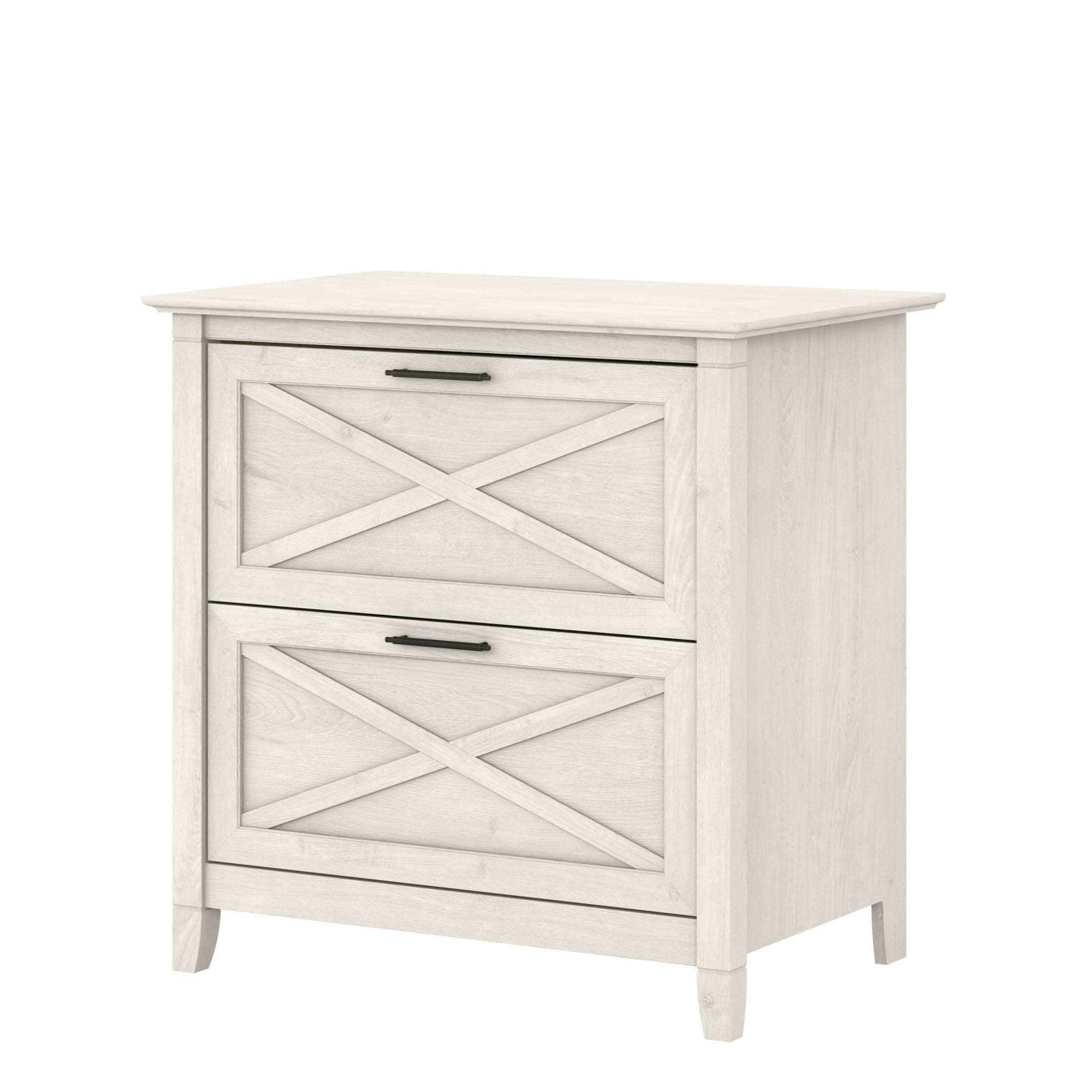 Key West 2 Drawer Lateral File Cabinet in Linen White Oak, Document Storage for Home Office, Accent Chest with Drawers
