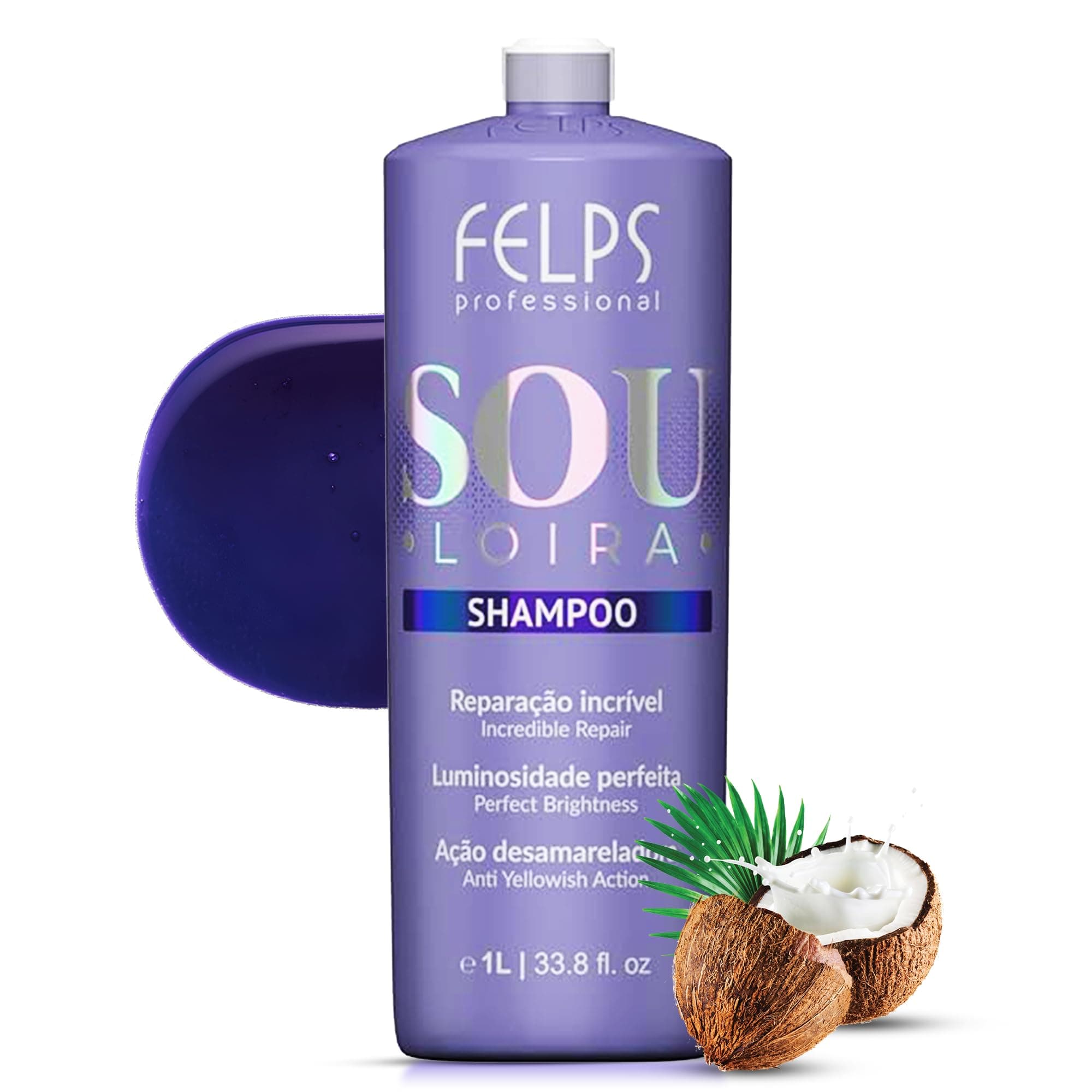 Felps Xblond Sou Loira I'm Blond Color Correcting Shampoo - 1000ml/33.8oz