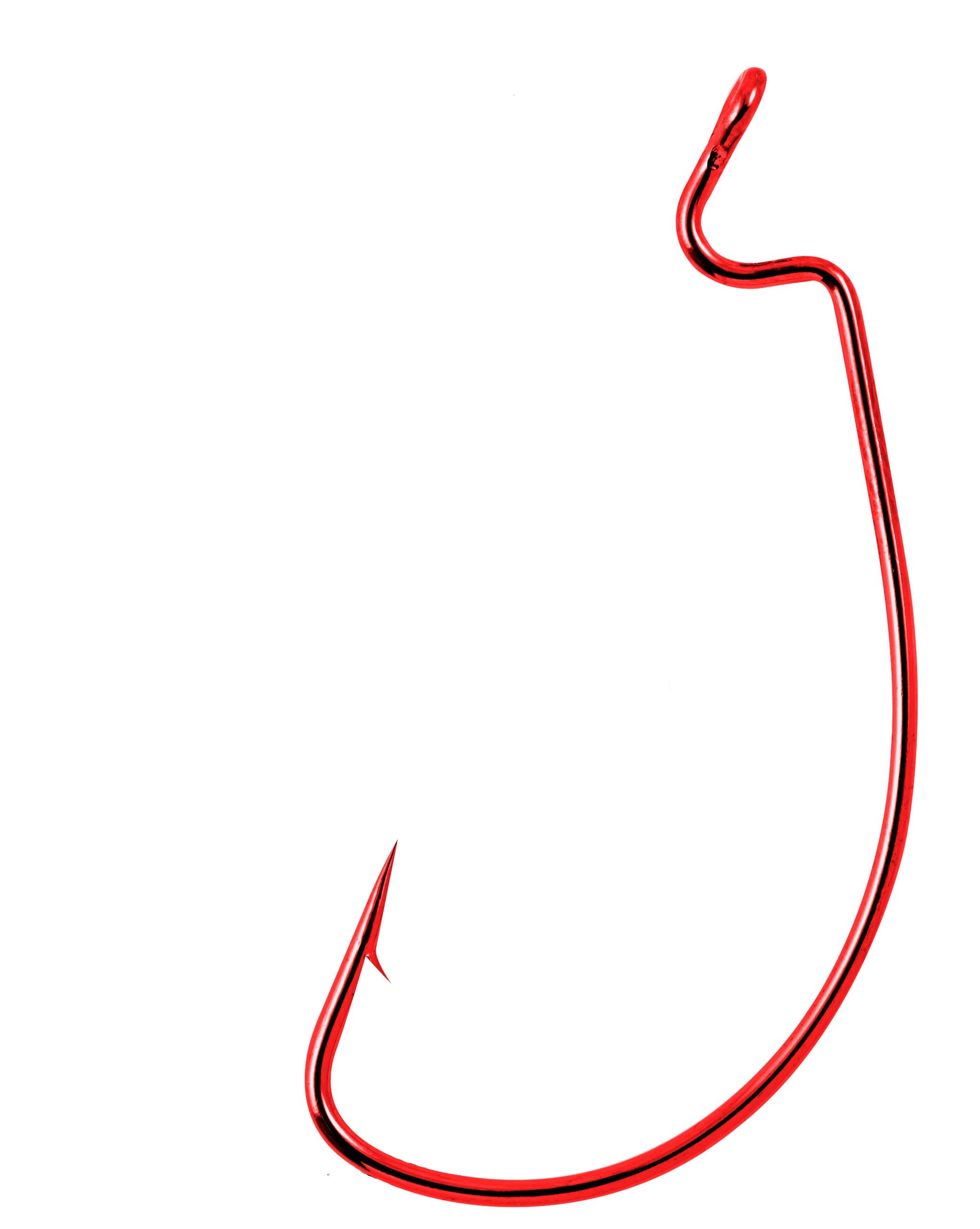 Matzuo X-Tra Wide Gap J-Bend Hook (Pack of 25), Red Chrome, 1/0