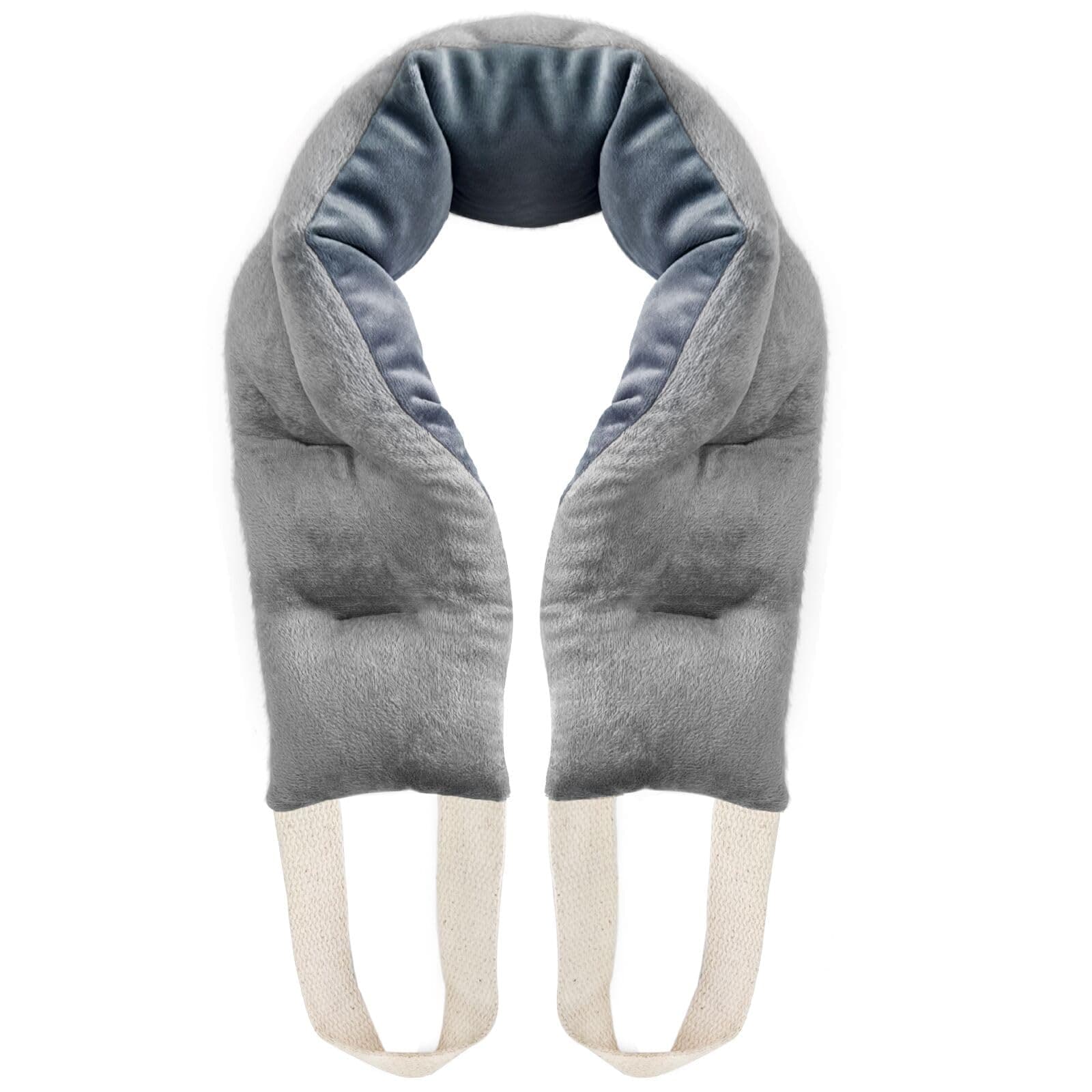 首と肩と背中用の加熱パッド 32×3.9 モイスト 小型 電子レンジ可 ネックラップ 加重ネックウォーマー ヒートラップ 電子レンジ加熱可能 米 ビーンバッグ 子宮頸部ホットパック ラベンダーの香り