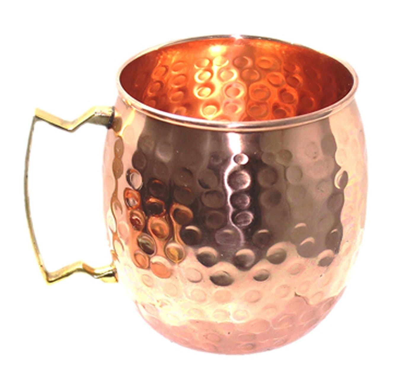 PARIJAT HANDICRAFT Handcrafted Moscow Mules Copper Mugs 100% Pure Copper Solid Moscow Mule Mug 24 Ounce Extra Large Size No Lining Hammered Finish with Brass handle