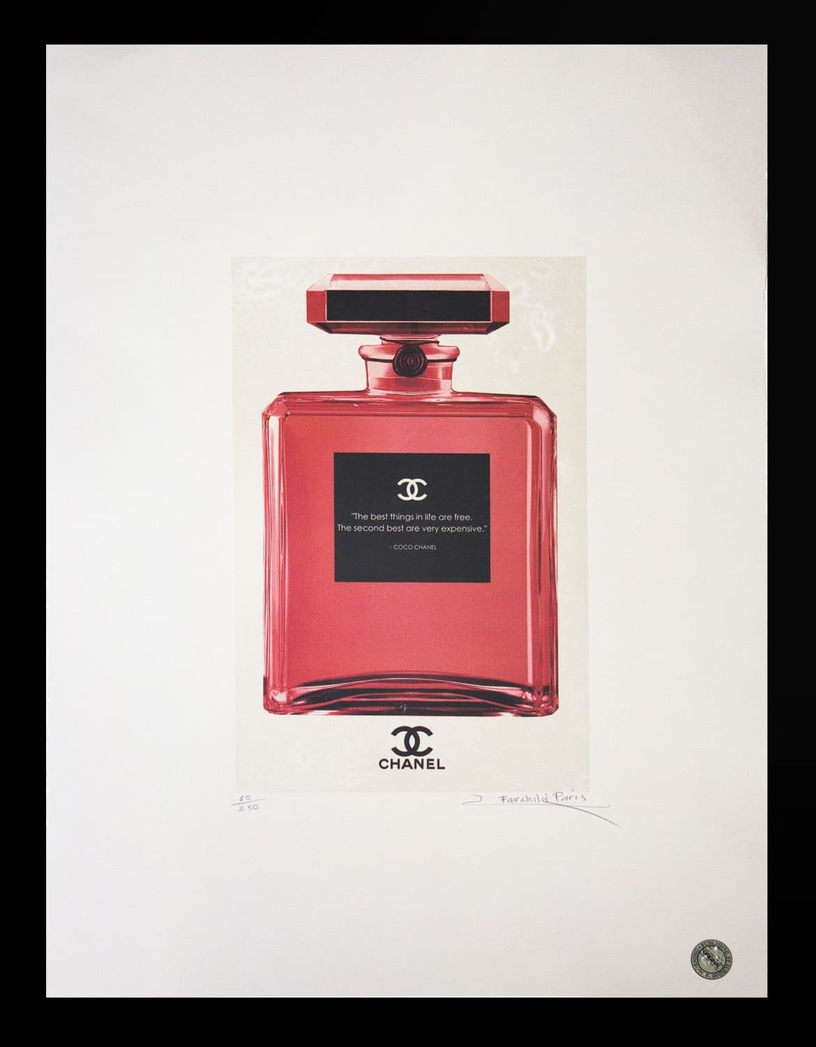 FAIRCHILD Paris Iconic Chanel No. 5 Bottle Framed Print