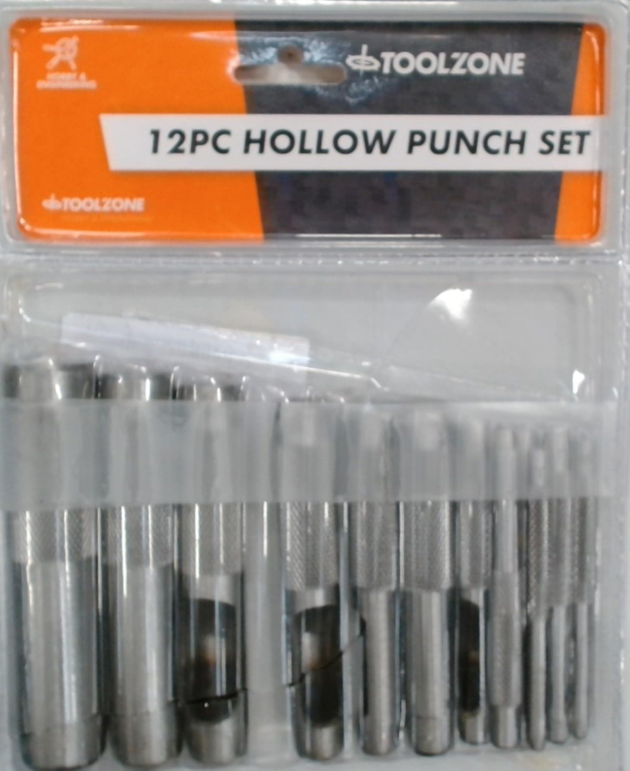 PN104 3-19 mm Leather/Rubber/Card/Gaskets/Plastic/Paper Hollow Hole Punches - Black (12-Piece)