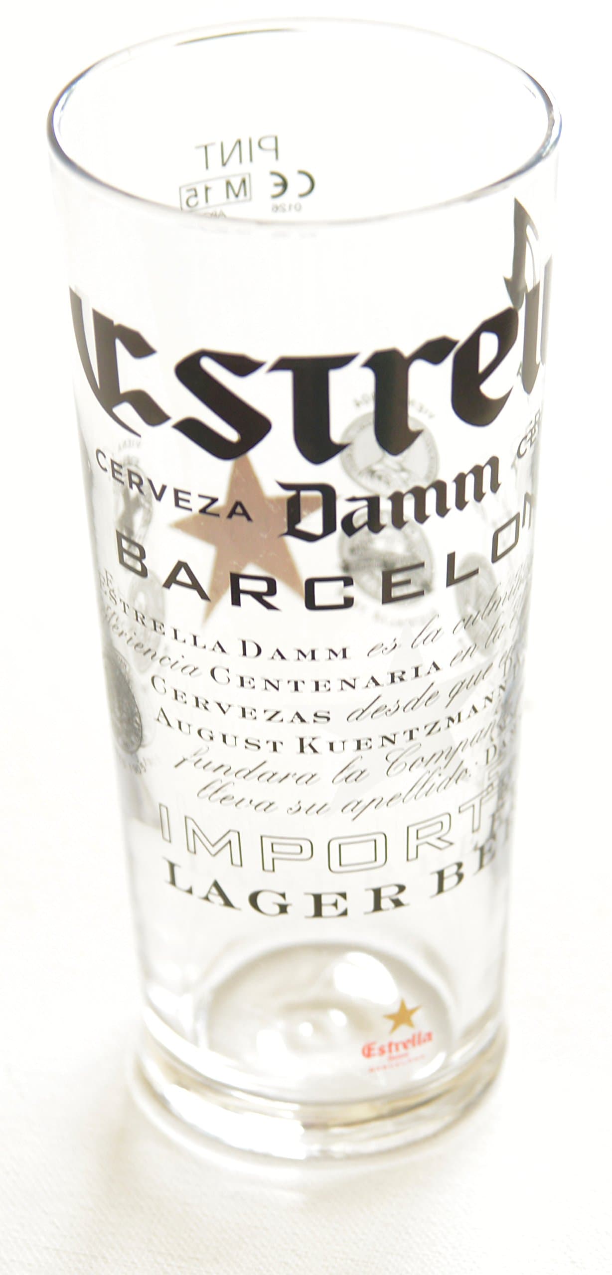 Cerveza Damm Barcelona Lager Pint Glass