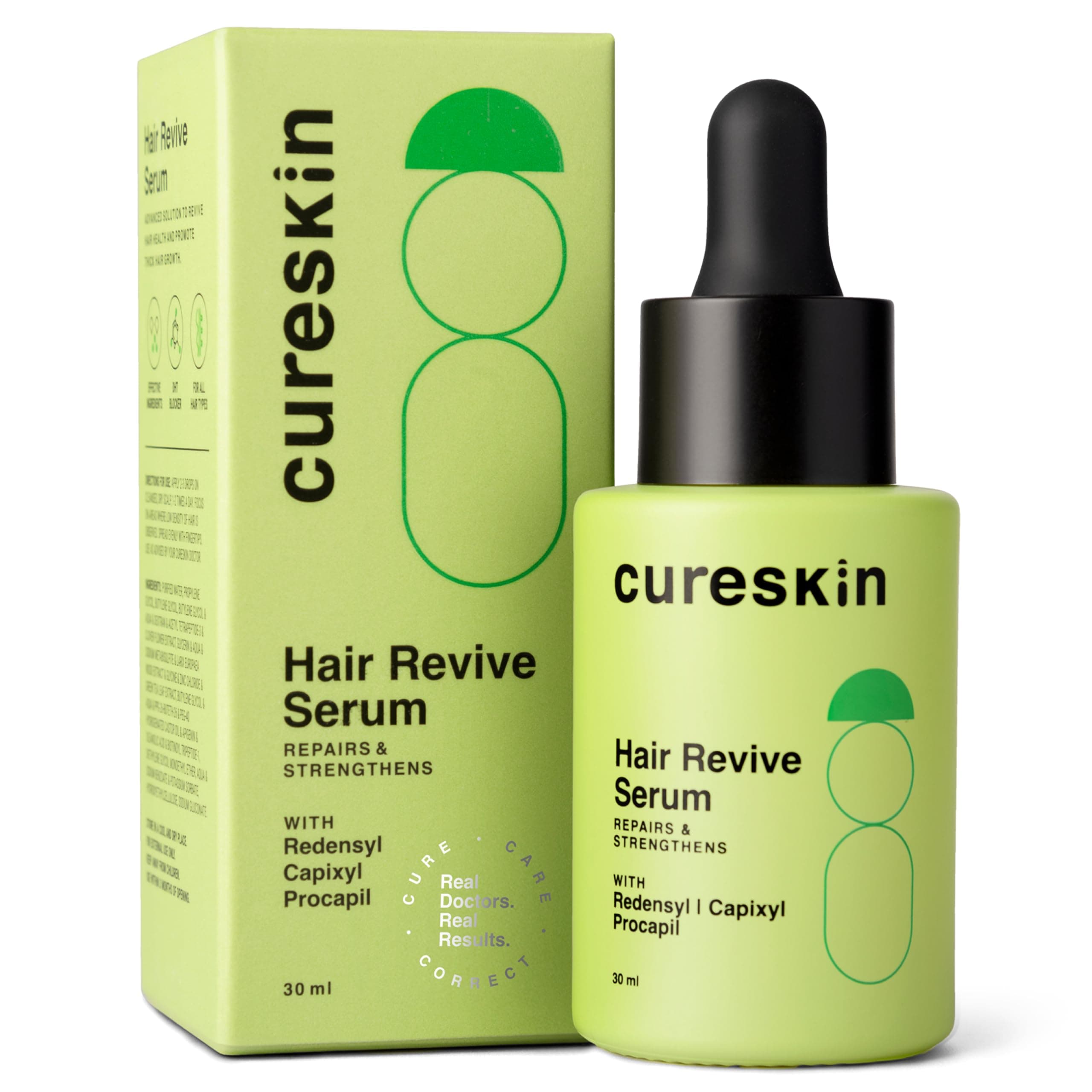 Cureskin Hair Growth Serum For Promoting Hair Growth & Controlling Hair Fall With 3% Redensyl, 5% Capixyl & 3% Procapil | Hair Growth Serum for Women and Men, 1.01 Fl Oz (Pack of 1)