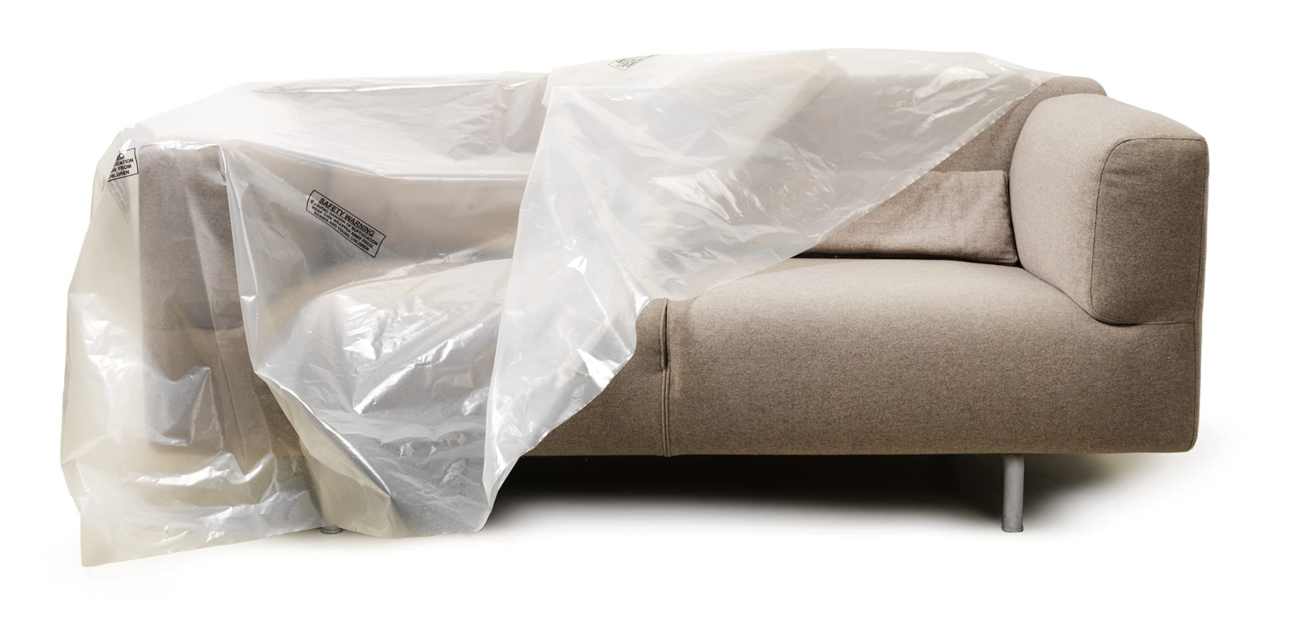 Heavy Duty Sofa Furniture Protector Slip Over Cover Bag : Protection against Pet Clawing,Liquids,Dust. Great for when moving (4 Seater)