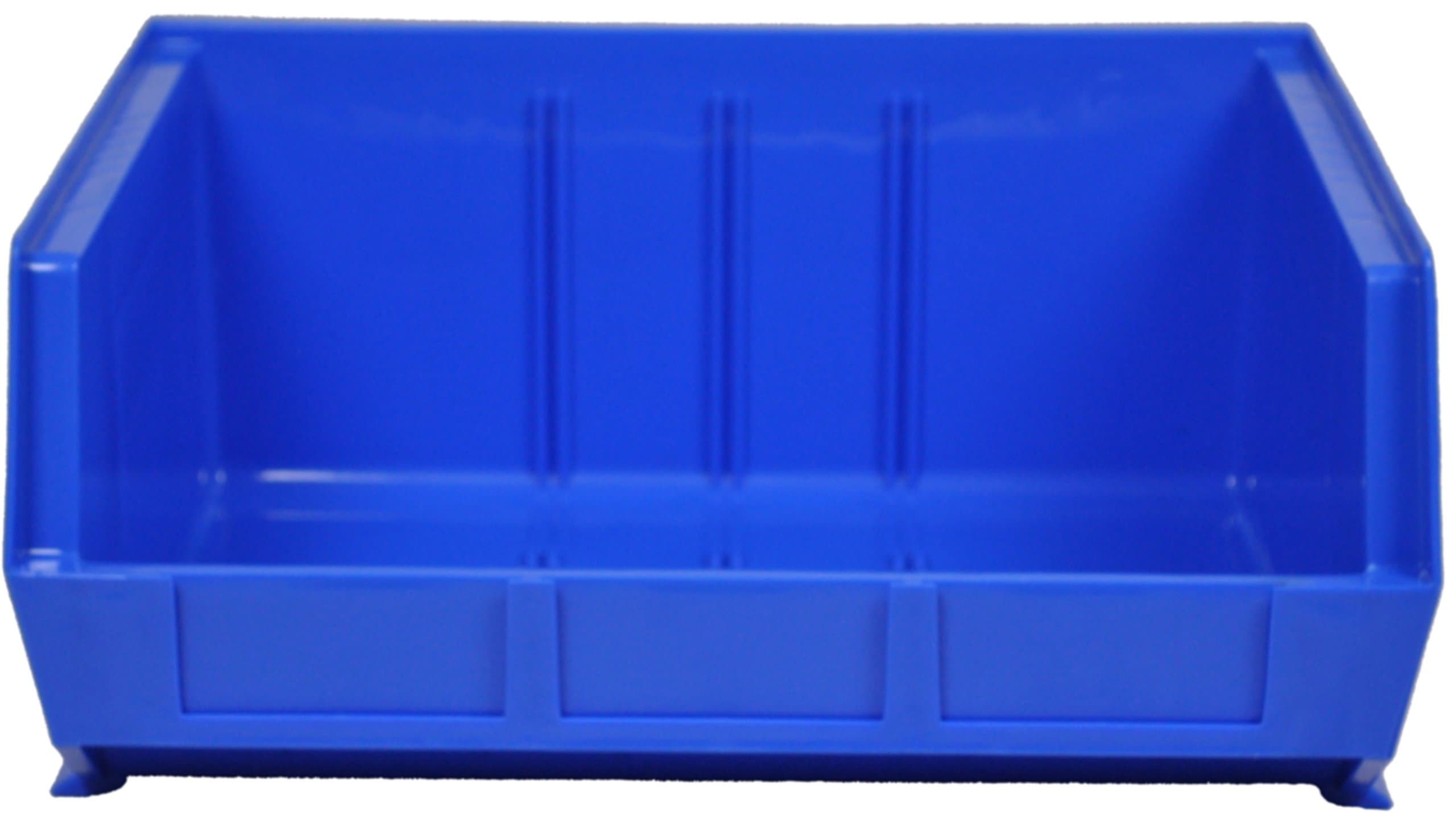Pack of 5 x Rhino Tuff Bin60 Plastic Storage Parts Bins - Large Stacking Component Box Ideal for Garage Workshop or Warehouse Picking Bin