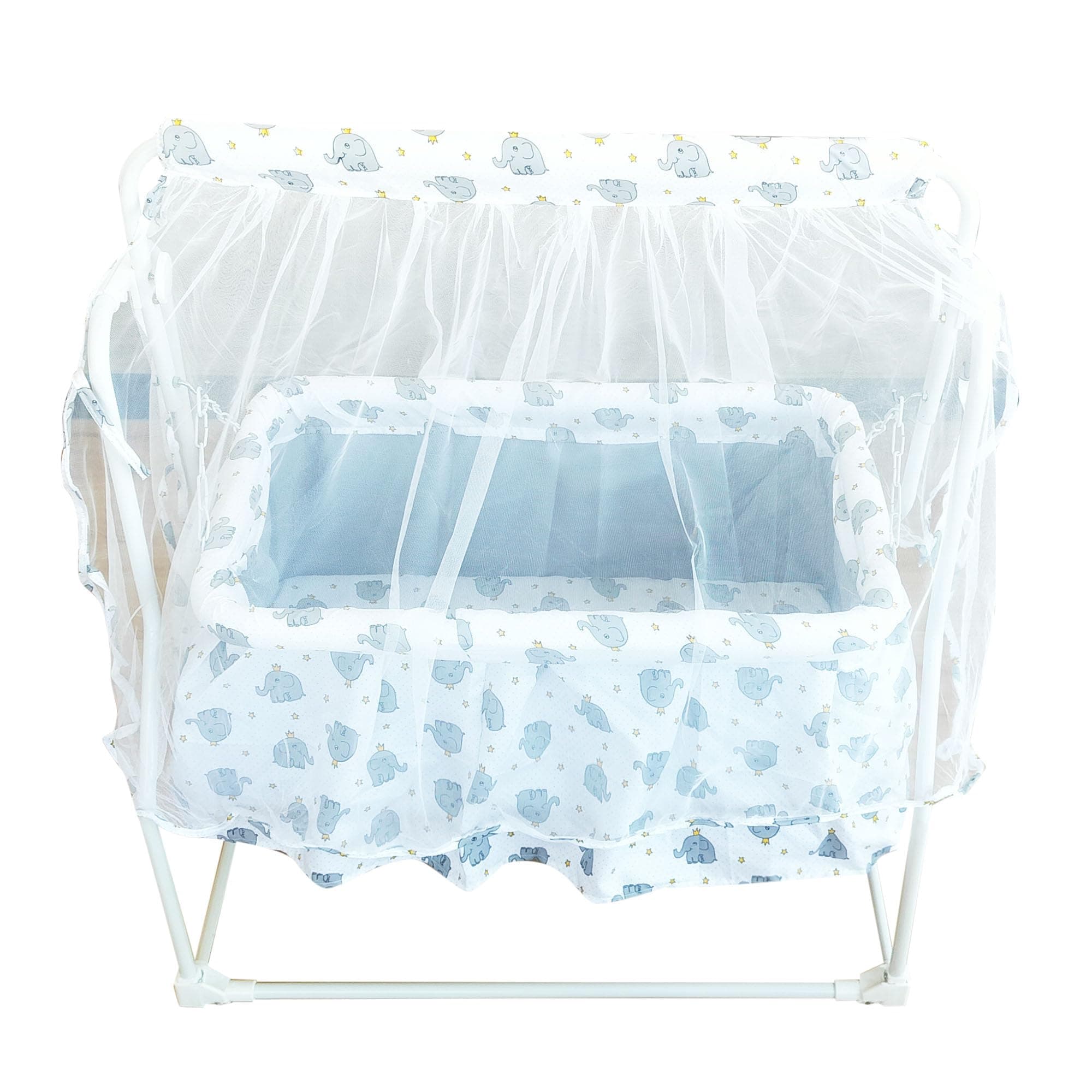 TOFO New Born Baby Mobile Swing, Cradle with Mosquito net (Grey)