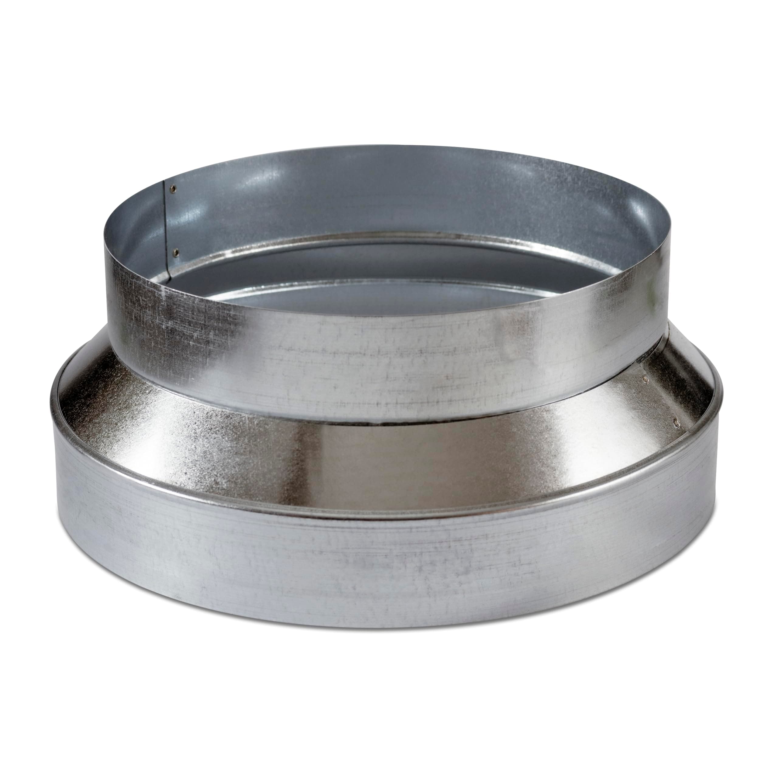 4" X 3" Duct Reducer & Increaser Non-Crimped Single Wall Galvanized Sheet Metal ducting Connector for Airflow, Heating, Cooling, & air Ventilation Systems Fittings