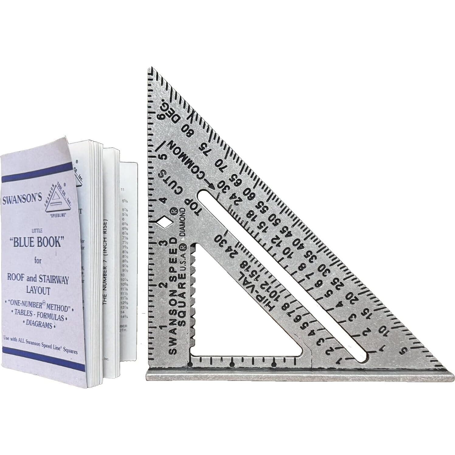 2 Pack Swanson S0101 The Original Speed Square Rafter Square with Book