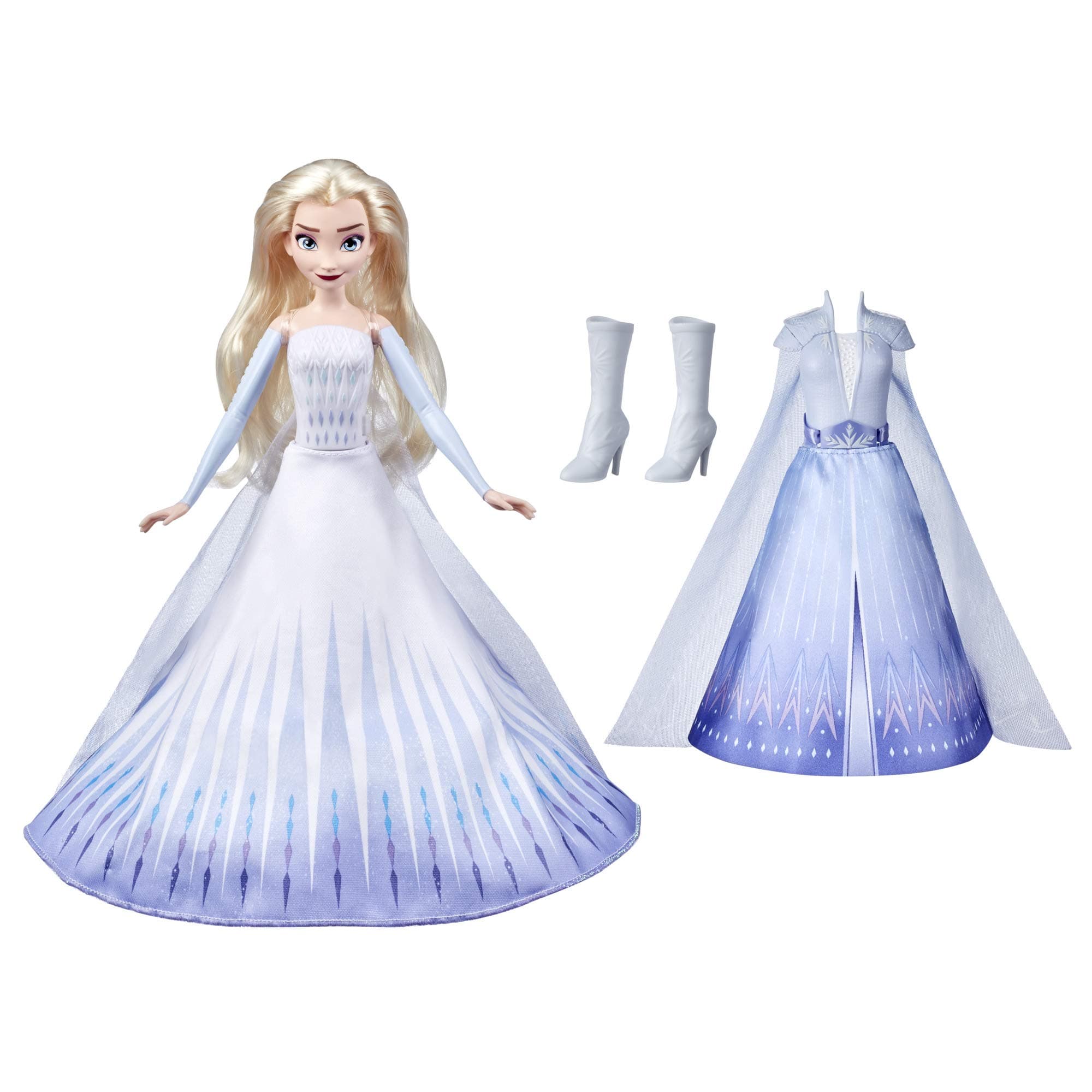 Disney Frozen 2 Elsa's Transformation Fashion Doll with 2 Outfits and 2 Hair Styles, Toy Inspired 2
