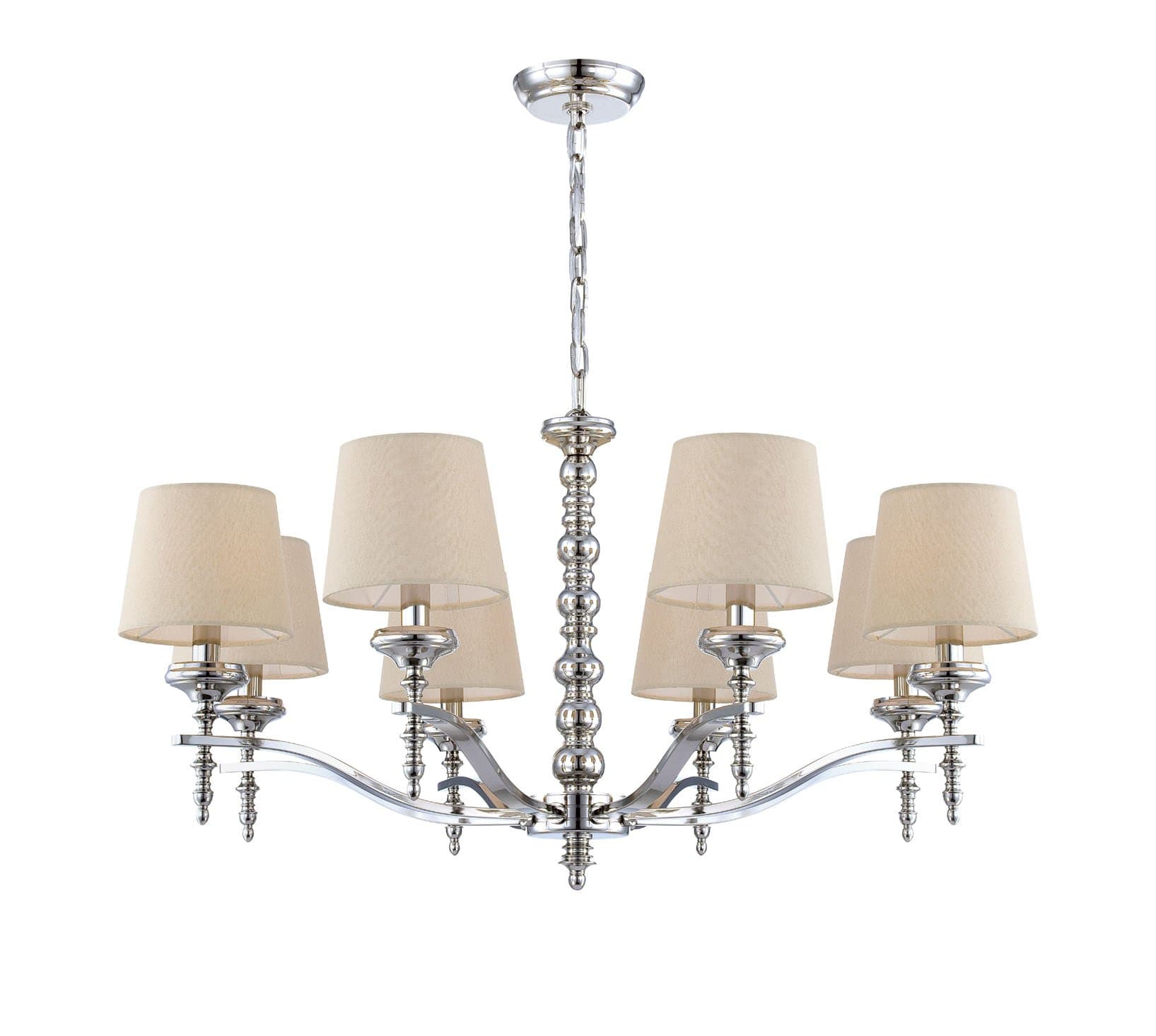 Eurofase 25767 Jana 8-Light Chandelier, Polished Nickel
