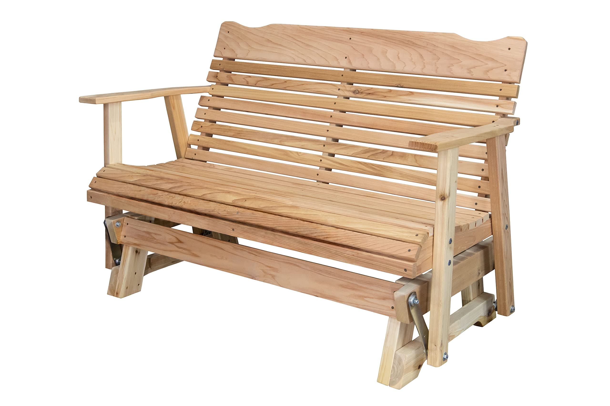 Kilmer Creek 4' Natural Cedar Outdoor Porch Glider, Amish Crafted