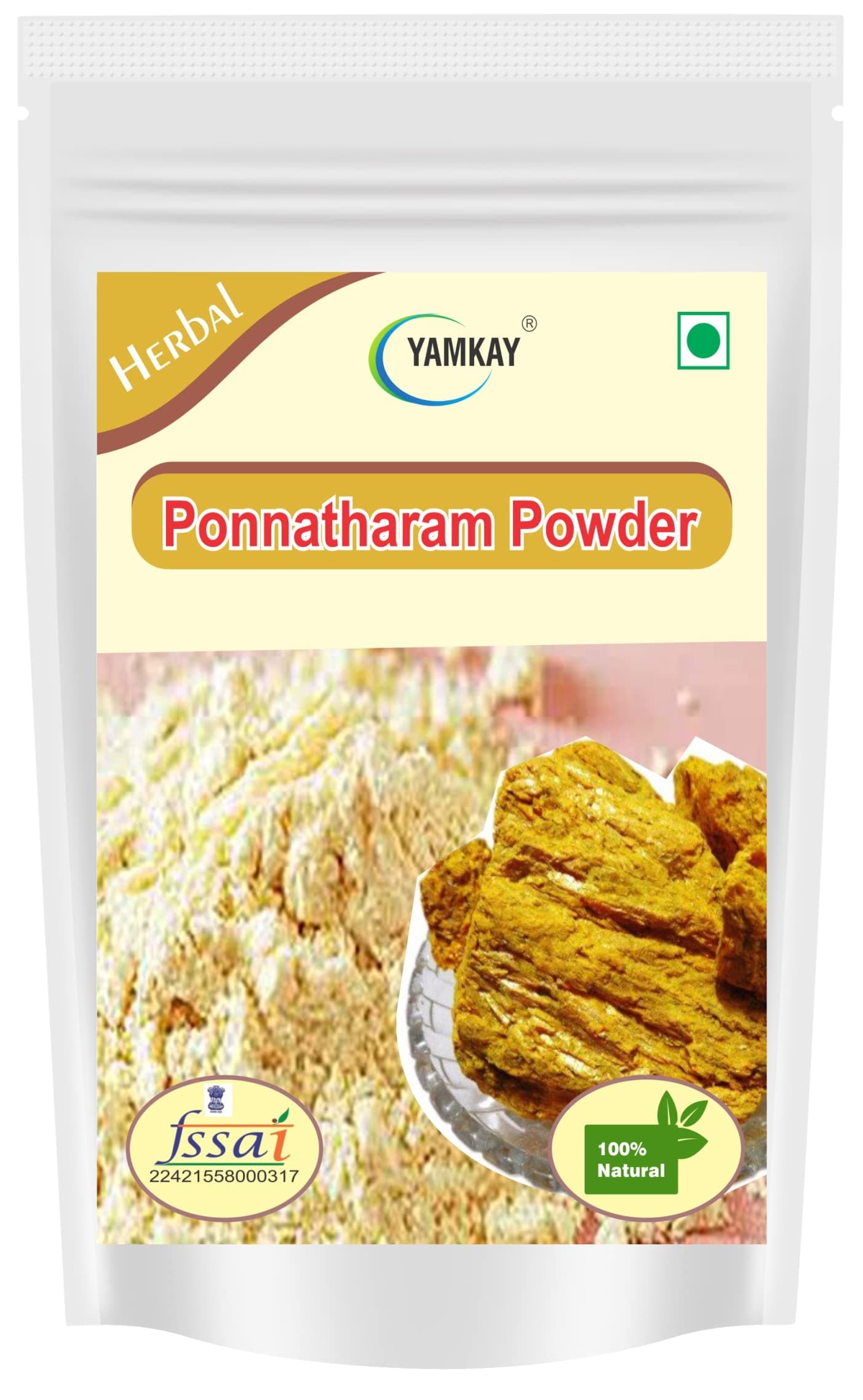 Ponnatharam | Hartal | Varki | Haratal | Ponnatharam & Harita Manjari | 100% Hair Removal | 100% Natural | 100% No Pain No Side Effects | Permanent Hair Removal Powder 100 GM