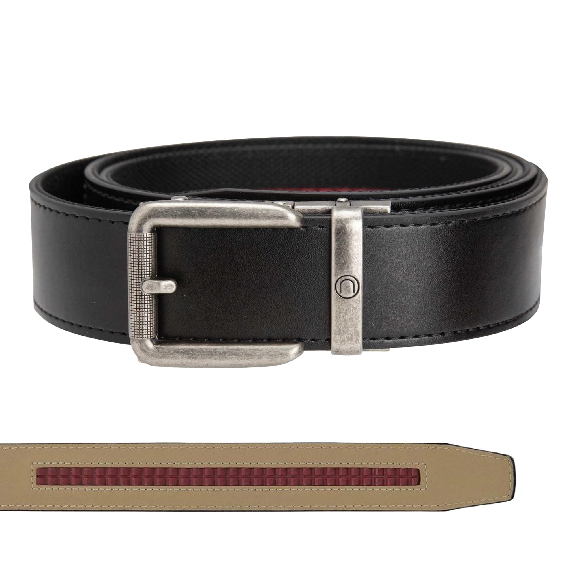 Nexbelt Rogue EDC Tactical Leather Belt – 1.5" Strap, Nylon Backing, Distress...