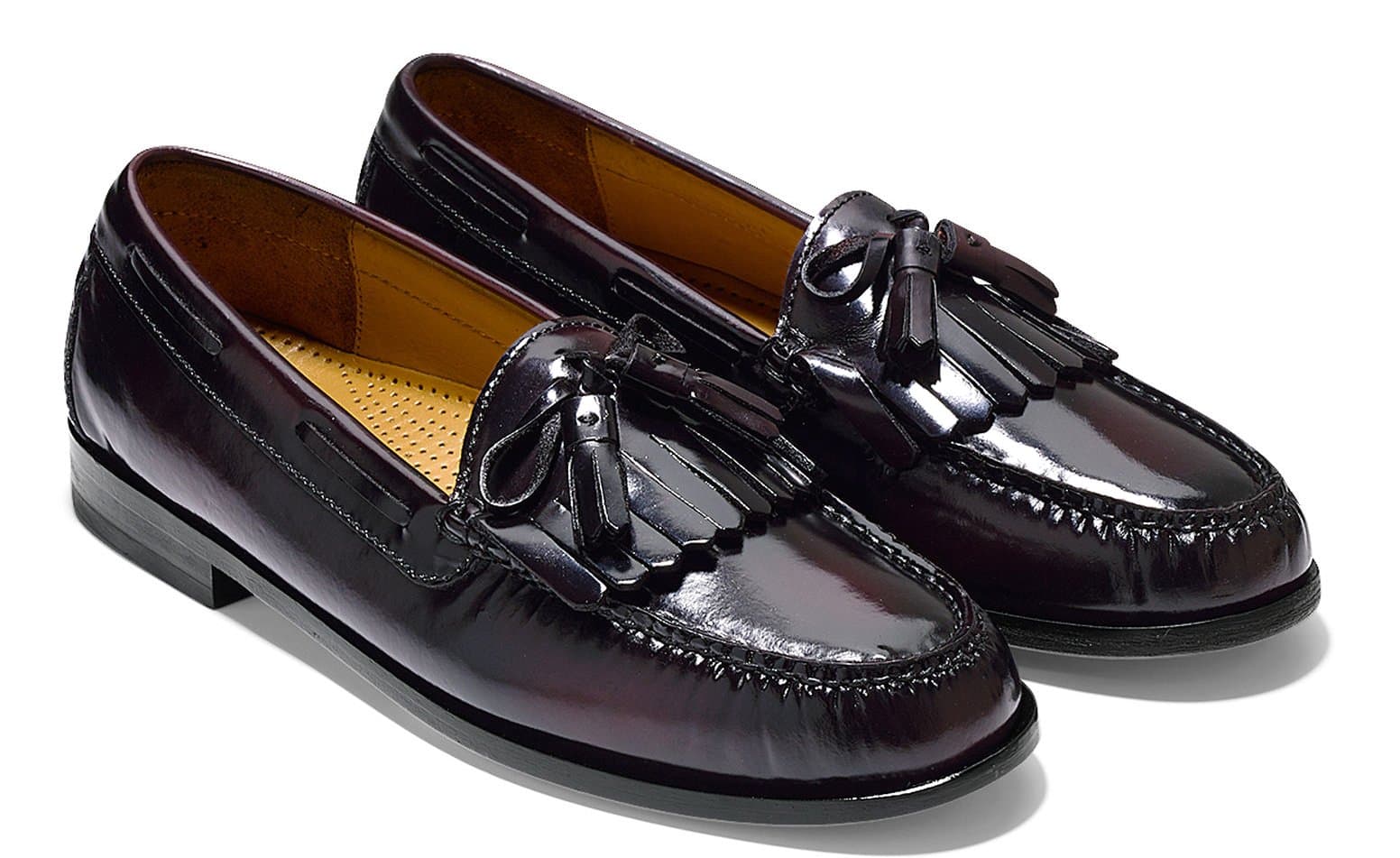 Cole Haan Mens Pinch Shawl Bow II Tassel Loafer Shoes, Burgundy, US 9.5