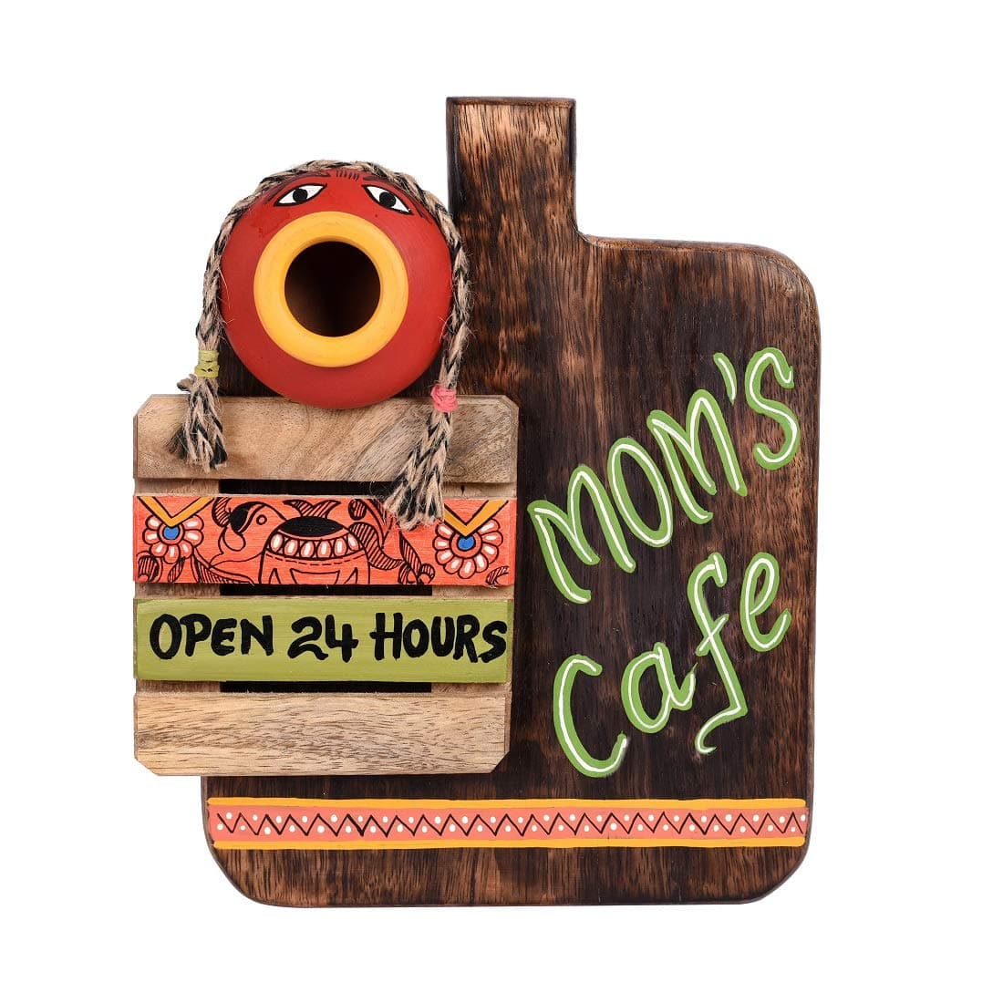 AAKRITI ART CREATIONS Wood Funny Wall Slogan, Multicolour, 7.4x2.4x9 Inch