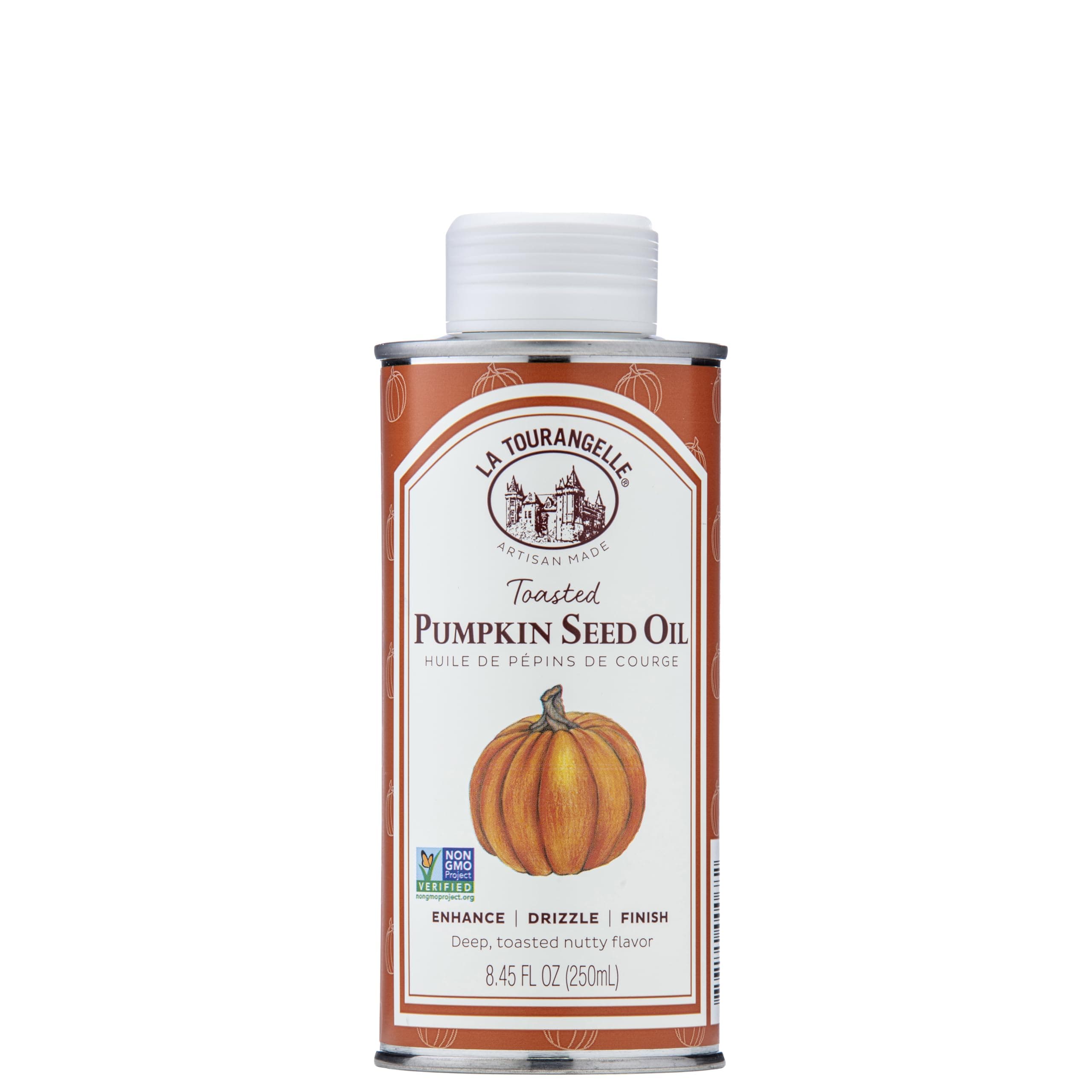 La Tourangelle Toasted Pumpkin Seed Oil 8.45 Fl. Oz, All-Natural, Artisanal, Great for Salads, Fruit, Greens or Bread