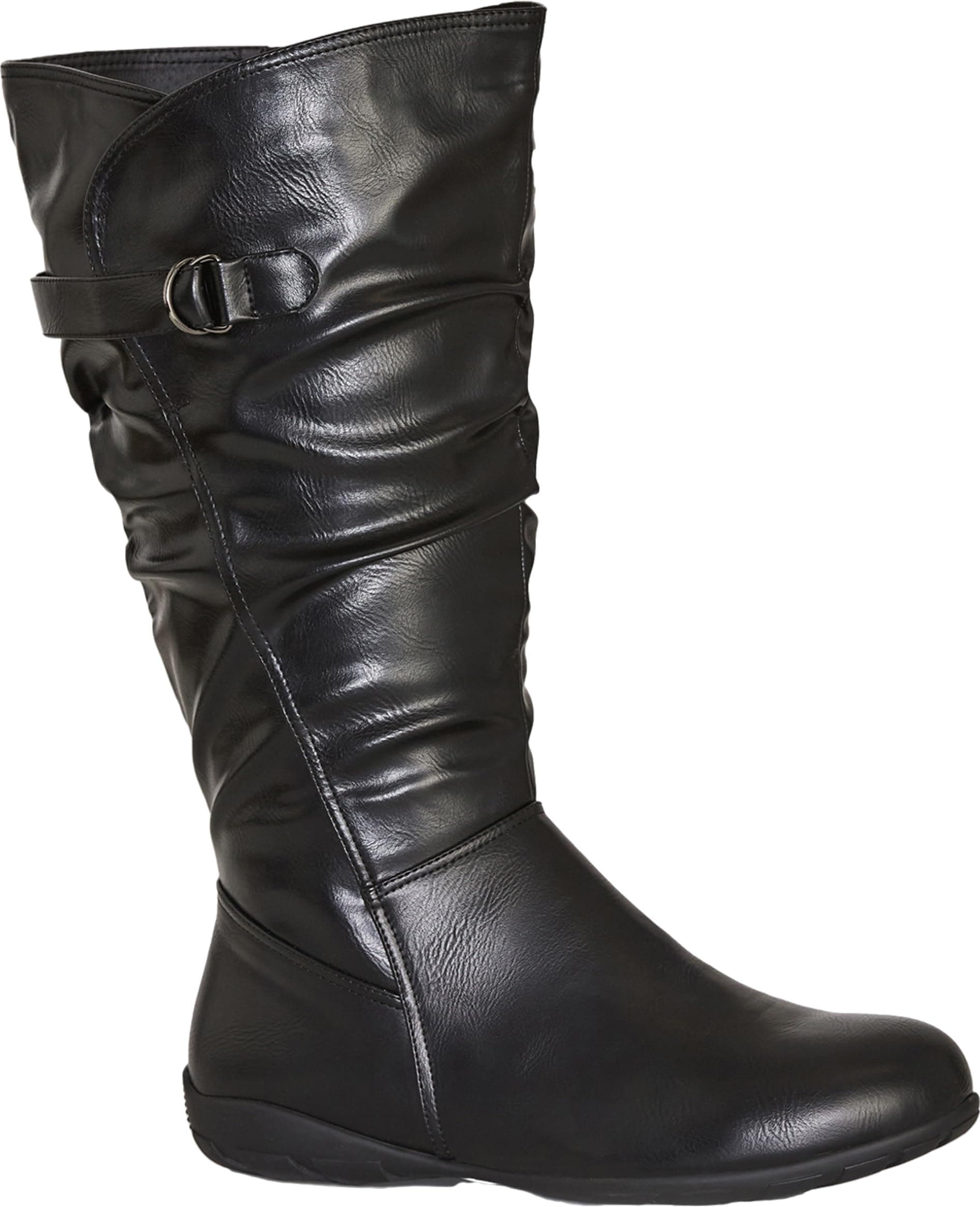 Women's Wide Fit Tall Scrunch Boot Fashion