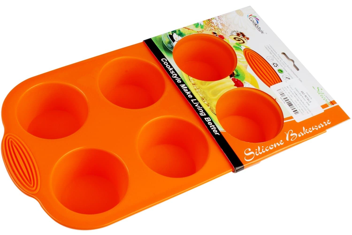 Cookstyle Cups Design Silicone Microwave Muffin & Cupcake Moulds, Random Colors