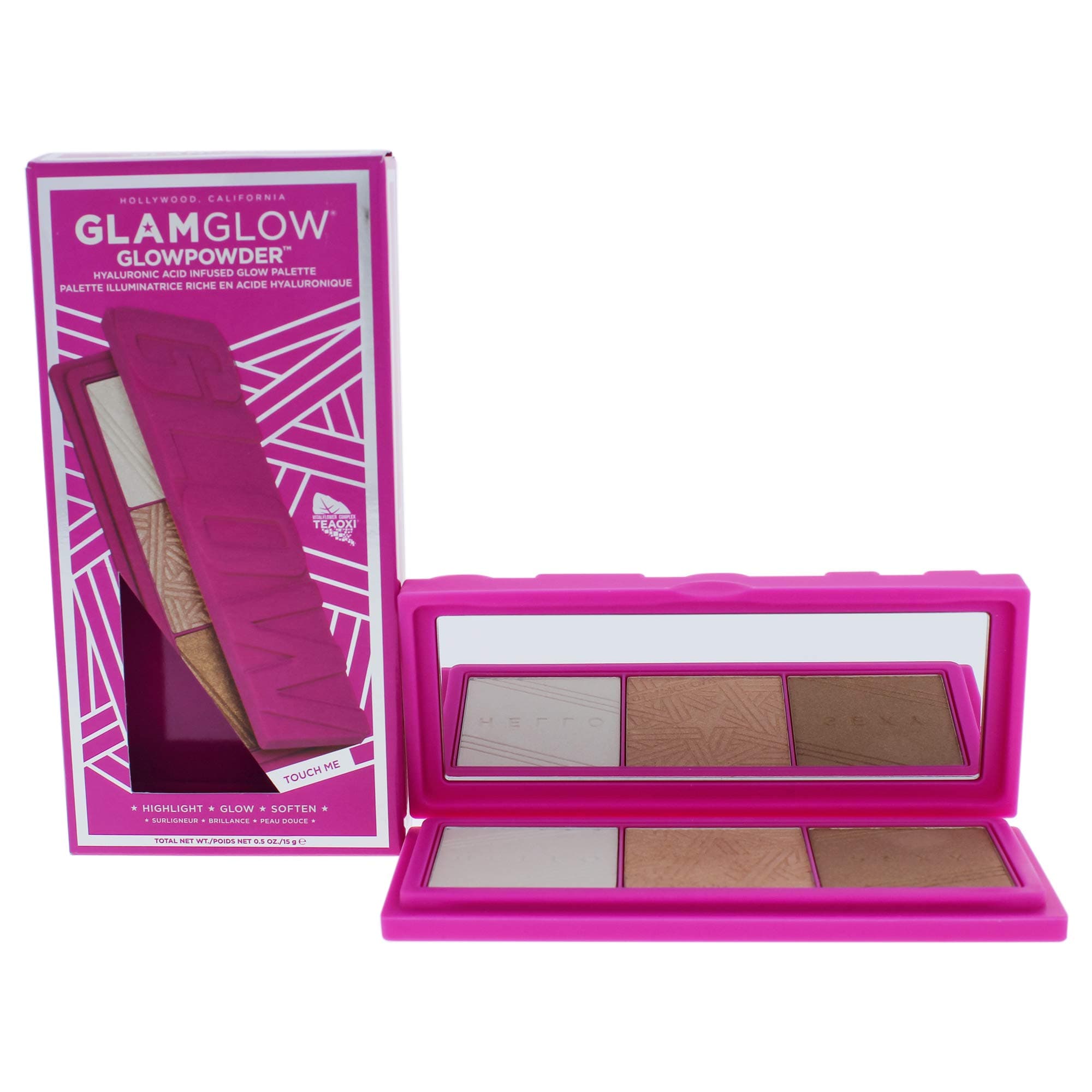 GlamglowGlowpowder Hyaluronic Acid Infused Glow Palette By Glamglow for Women - 0.5 Oz Highlighter, 0.5 Oz