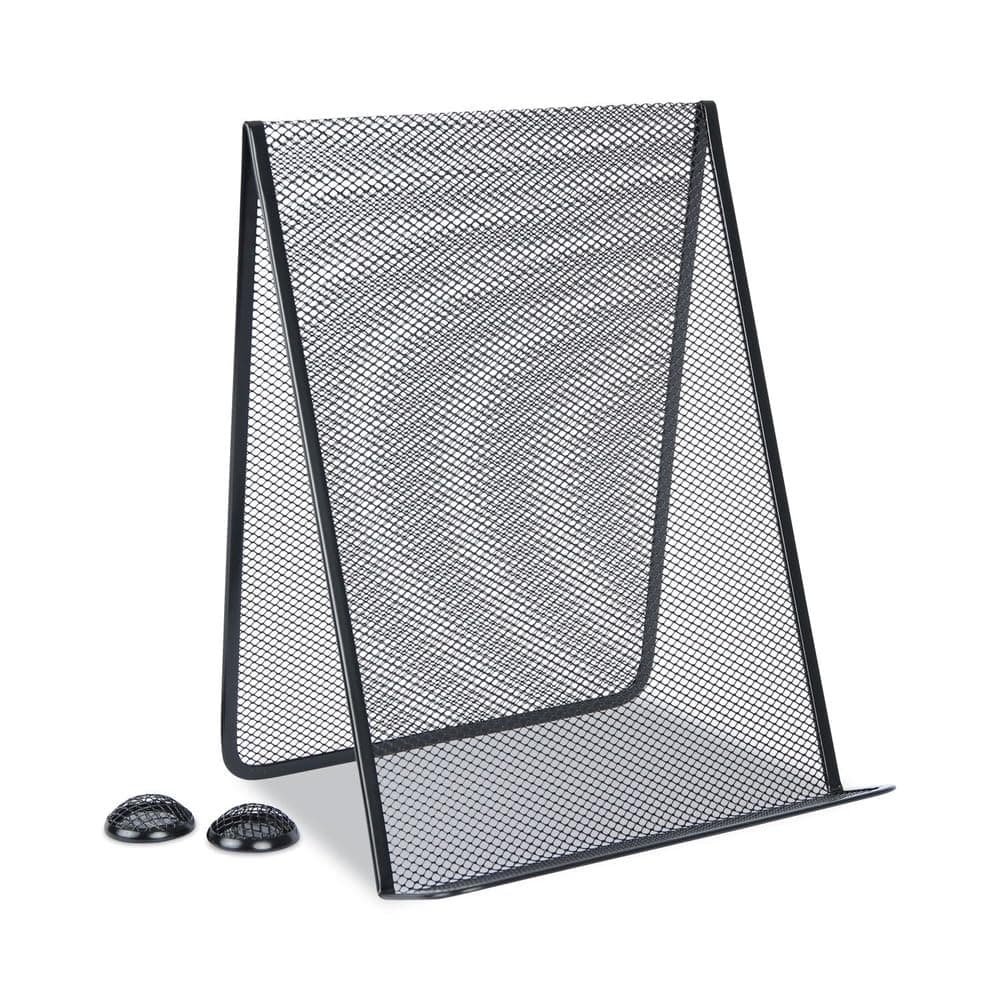 Metal Mesh Document Holder Free Standing, 35 Sheet Capacity, Metal, Black