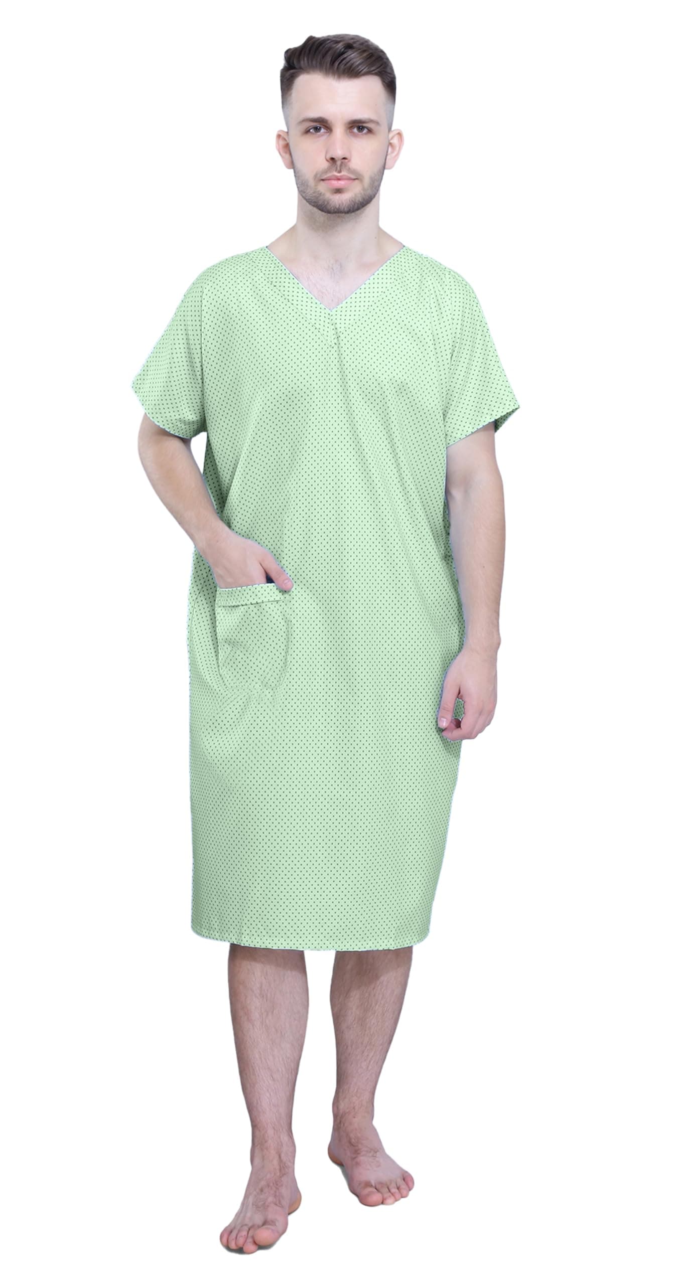 UNIFORM CRAFT Unisex Patient Gown | Comfortable Patient Wear for Men and Women Made of Light Weight Spun