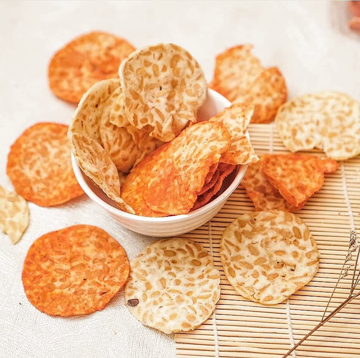 TEMPEHCHENNAI High Protein Chickpea Tempeh Chips |100 Gm- 100% Vegetarian/Vegan Protein | Dairy & Gluten Free | Gut-Friendly | High Fiber | Low Carb | No Maida (Cheddar Cheese)