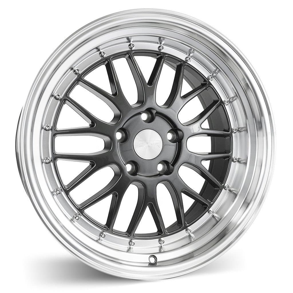 ESR Wheels 18X8.5 5X120 +30 72.6 Gunmetal Machine Lip SR05 Rim