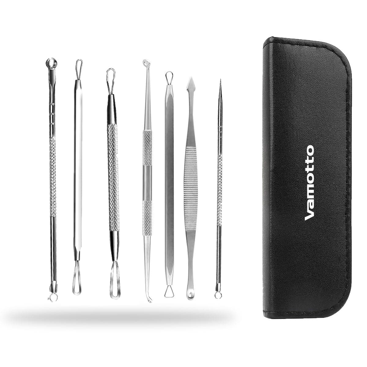 Pimple Popper Tool Kit -7 Pcs Blackhead Remover Comedone Extractor Kit Ear pick Ear wax remove kit for Quick and Easy Removal of Pimples, Blackheads, Zit Removing, Forehead,Facial,Nose