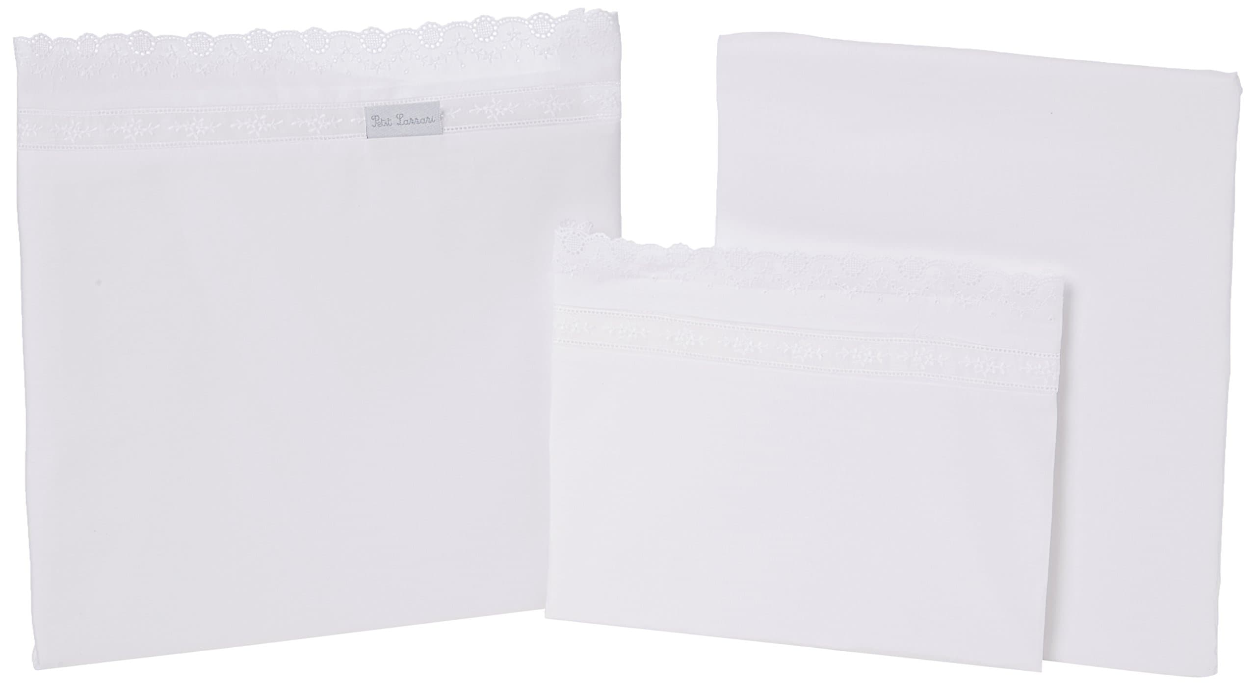 Petit Lazzari ZEIDA – Set of 3 Sheets for minicunas, 50 x 80 cm, White