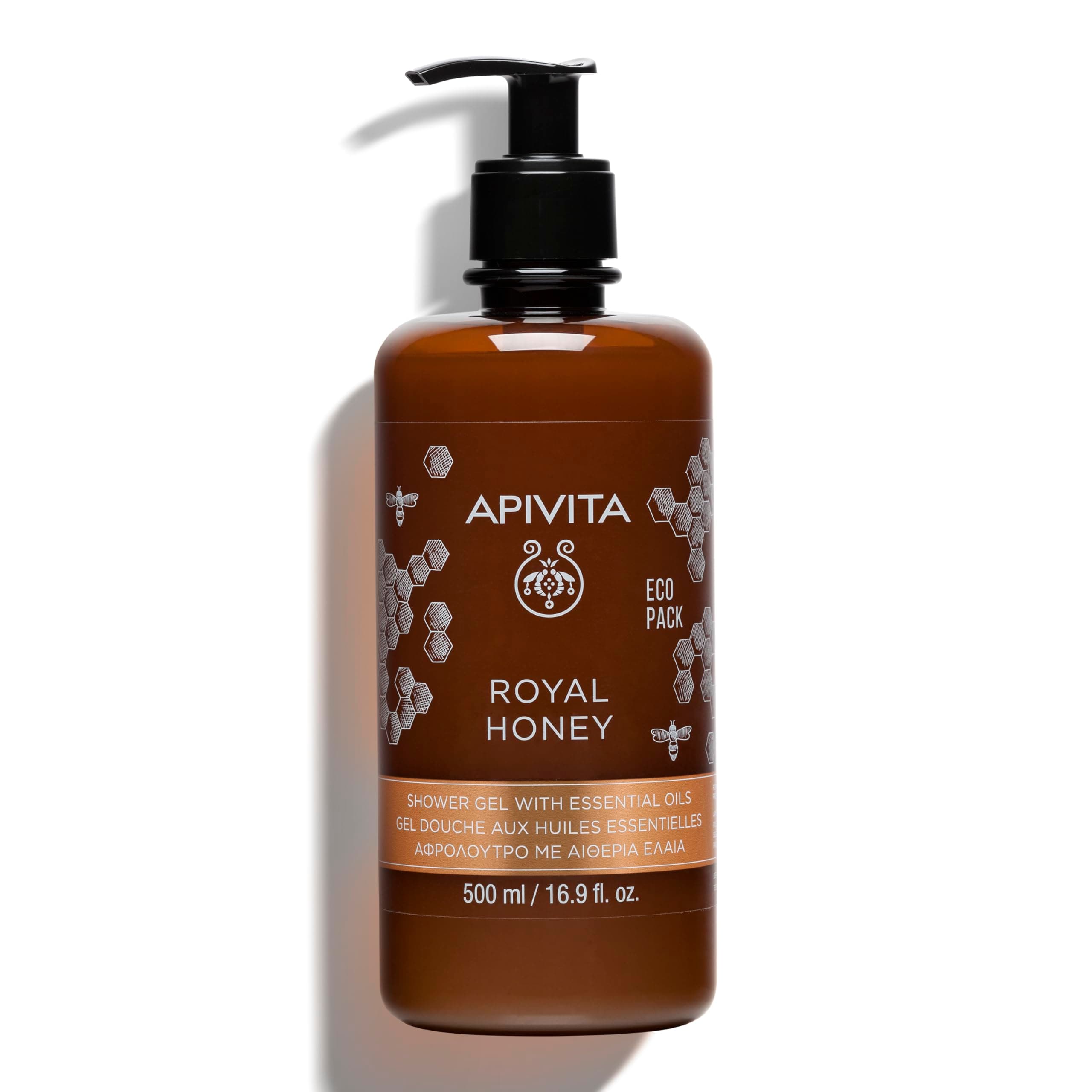 Royal Honey Creamy Shower Gel With Essential Oils - Ecopack 500ml/16.9oz