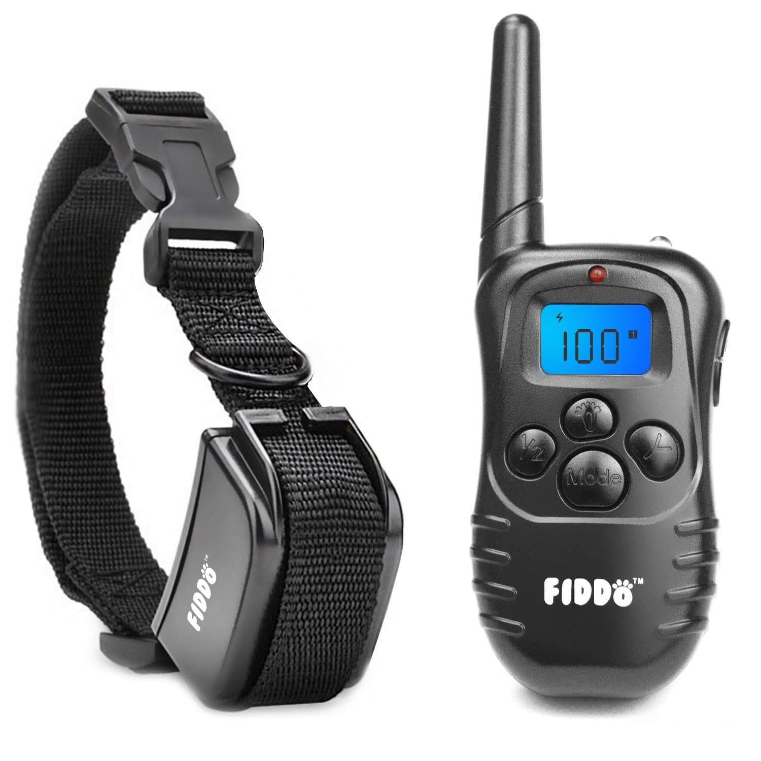 Fiddo Electric Dog Collar 330 Yards Remote Dog Training E-collar with Beep/Vibration/Shock Electric