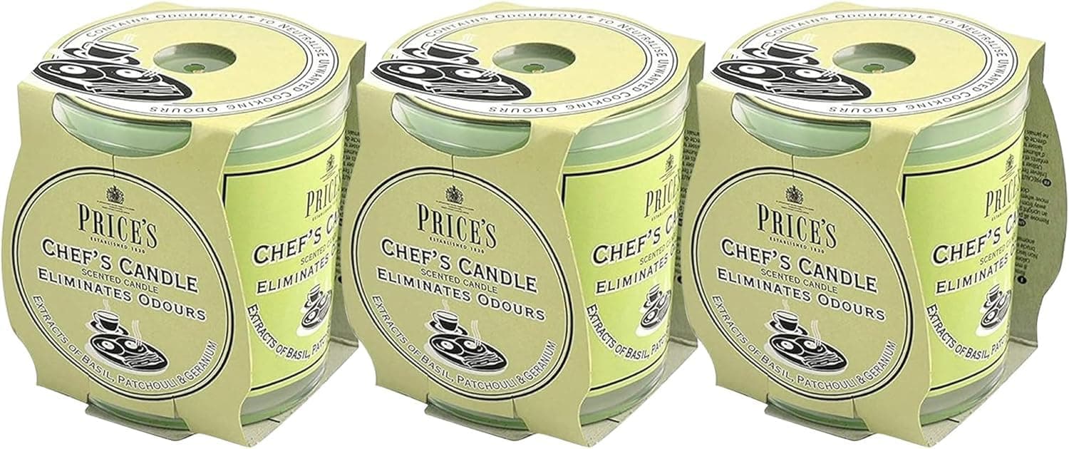 Price's Candles - Set of 3 Chef's Jar Candles