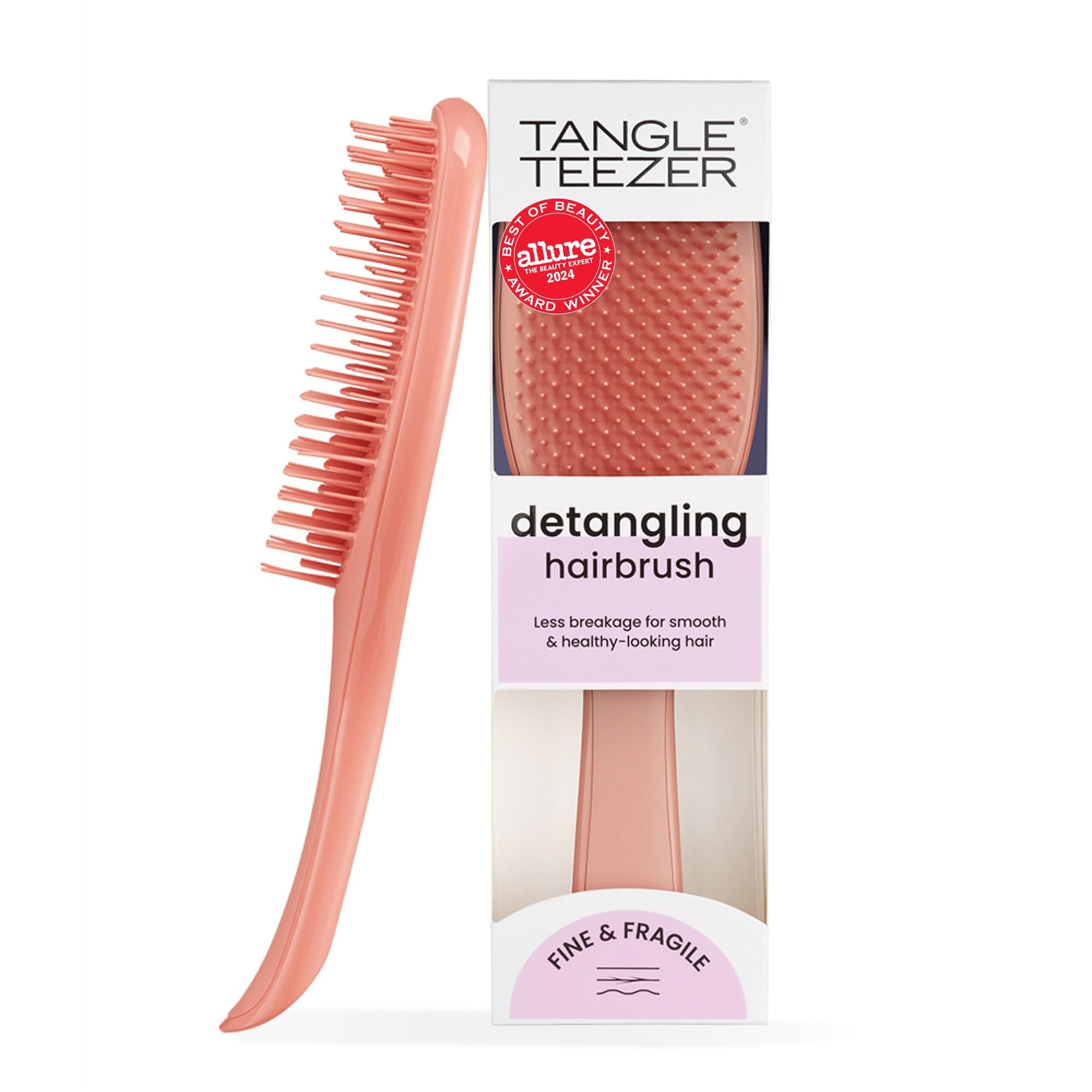 Tangle Teezer | The Fine and Fragile Ultimate Detangler Hairbrush for Wet & Dry Hair | Color Treated, Fine, Fragile Hair |Sweet Cinnamon