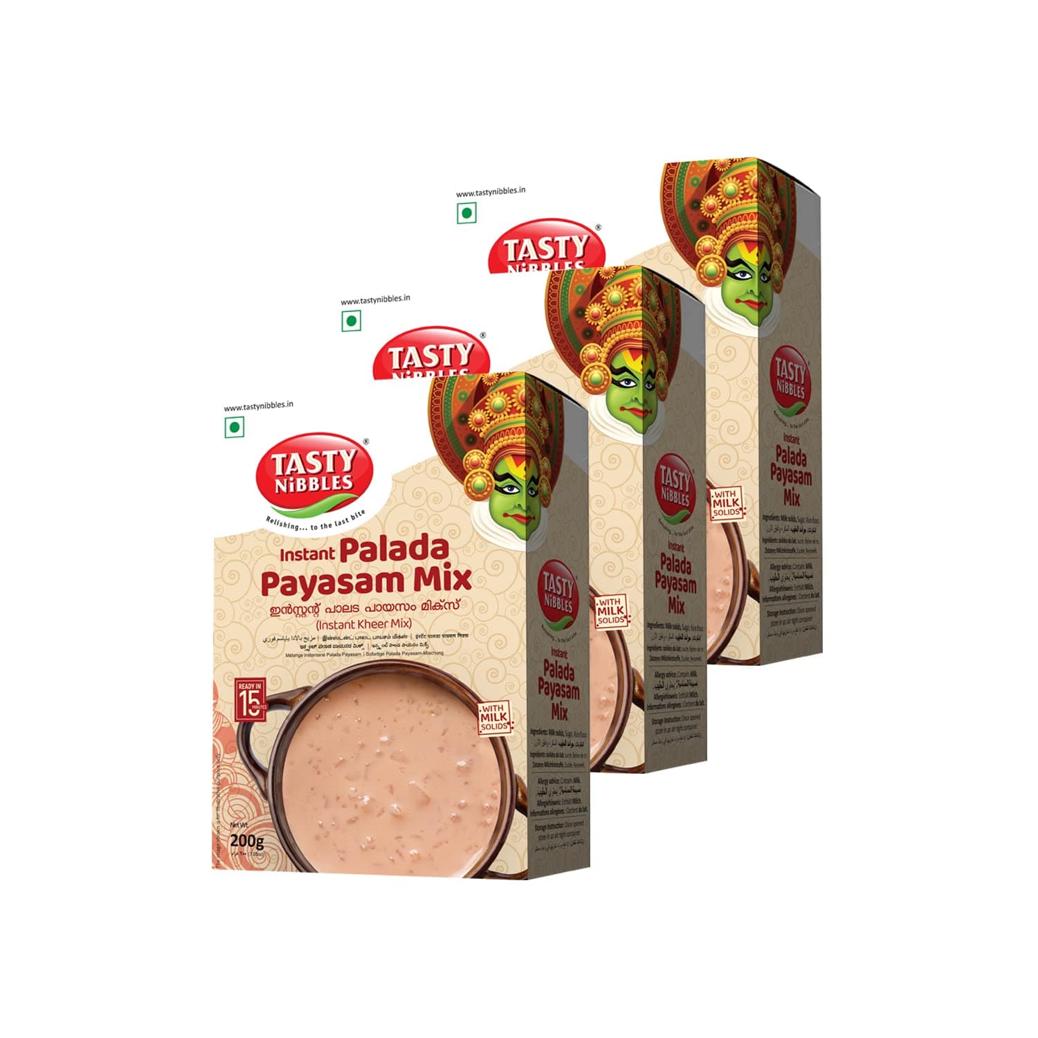 Tasty Nibbles Instant Palada Payasam Mix [Pack of 3] | Instant Rice Kheer Mix | Ready in 15 Minutes | Traditional Kerala Onam Special Sadya Palada Payasam