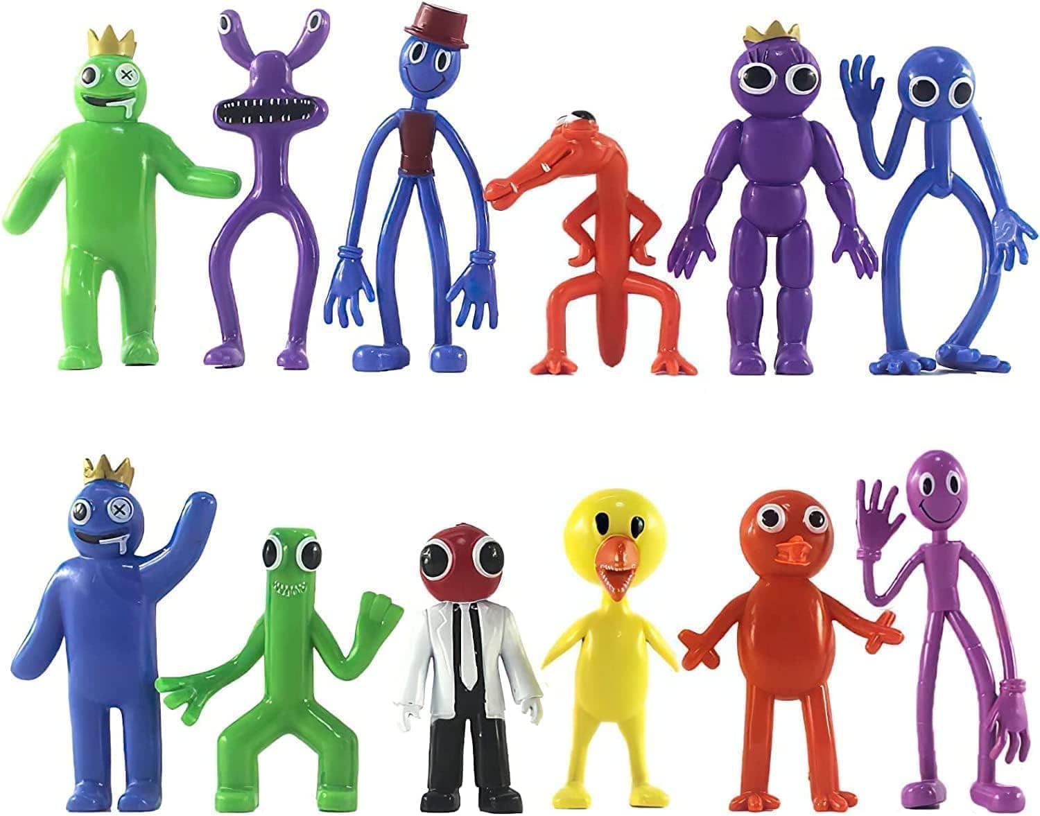 12PCS Rainbow Friends Figures – Popular Game Cartoon Characters Toys for Kids, Ideal Gift for Halloween, Thanksgiving, Christmas, Birthdays, Cake Topper&Collcection for Gaming Fans 3.5-4.5 inch