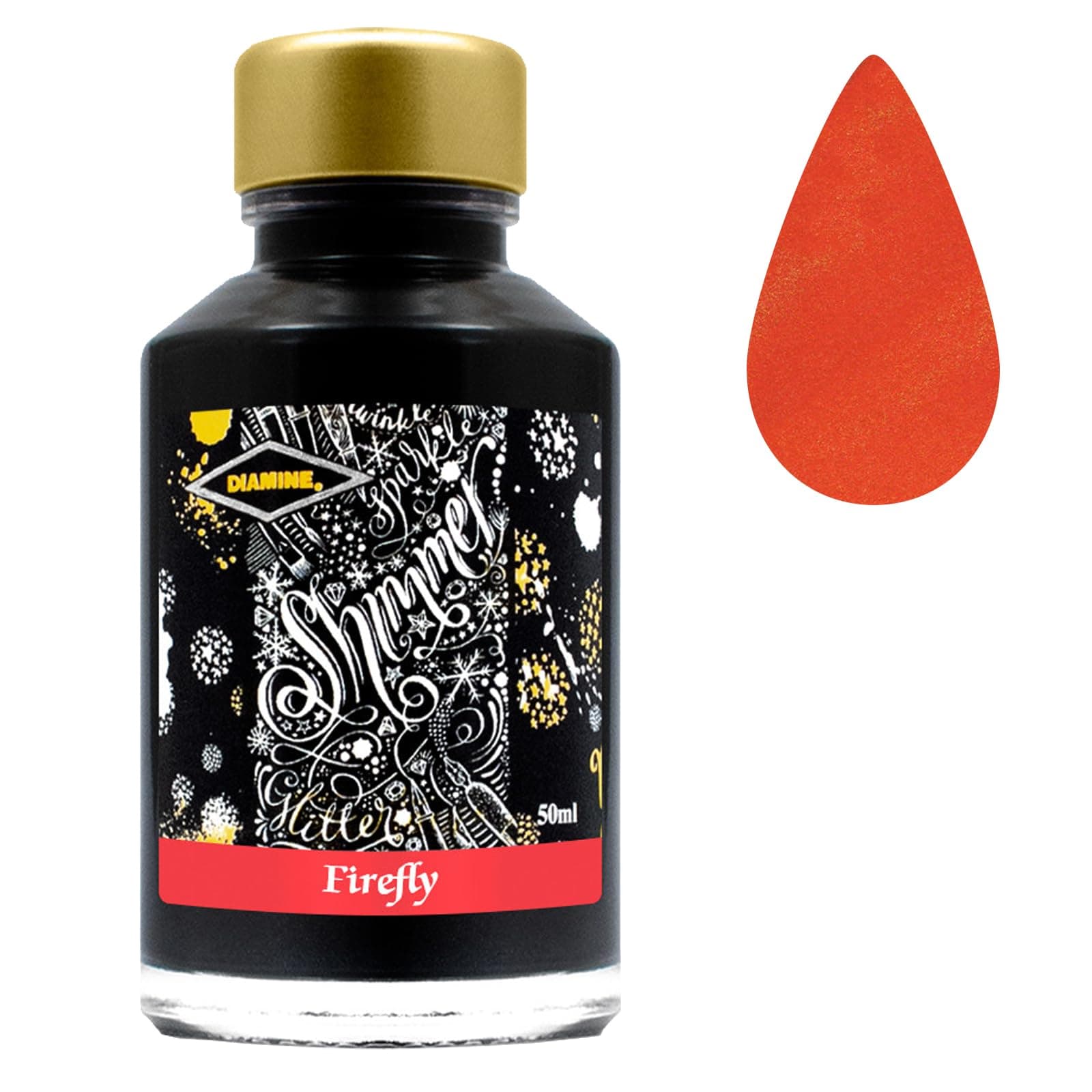Diamine - Shimmering Fountain Pen Ink, Firefly 50ml