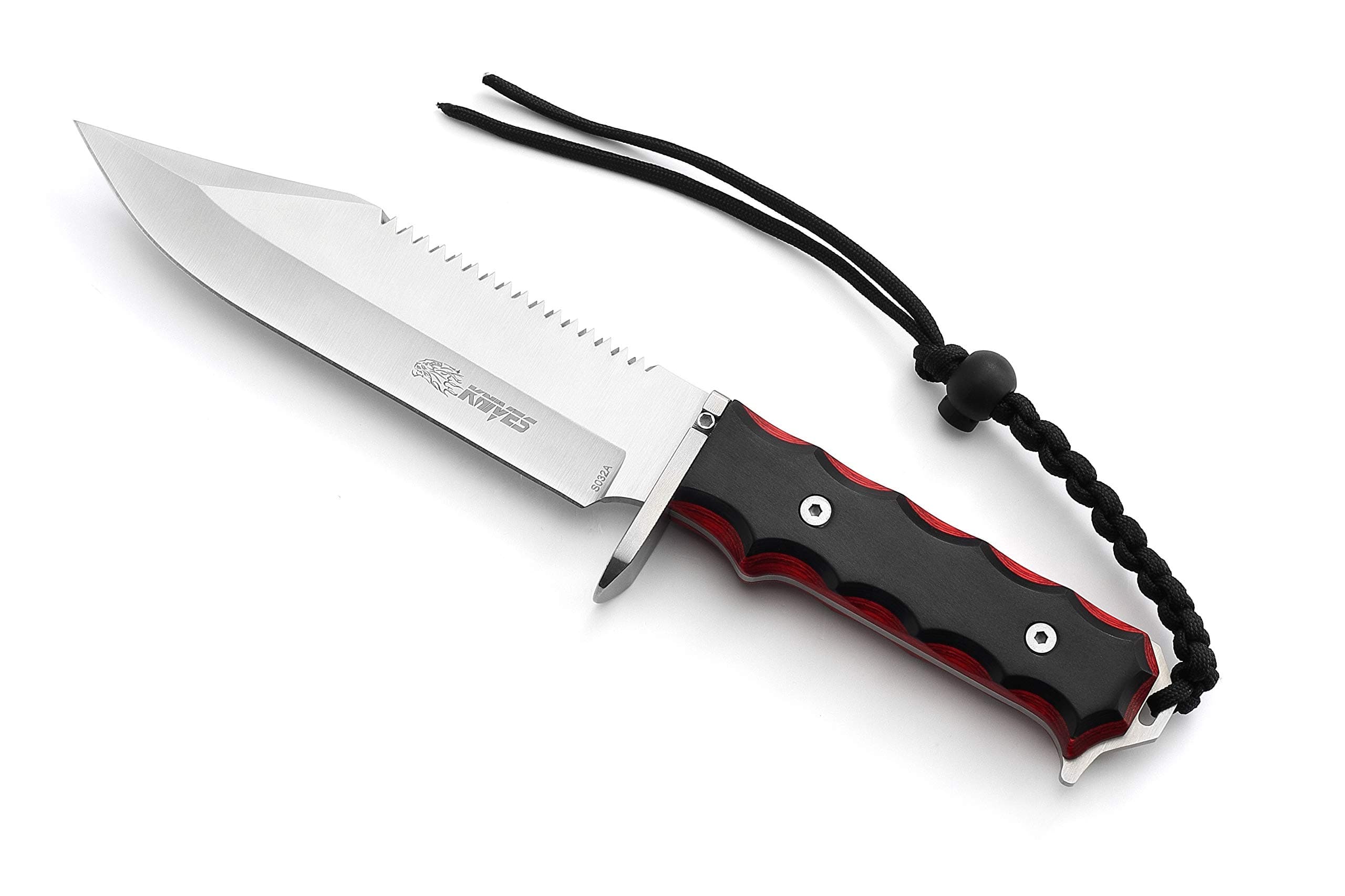 11.8IN Hunting Survival Knife 8Cr13 Wood Handle Tactical Army Fixed Blade Knives