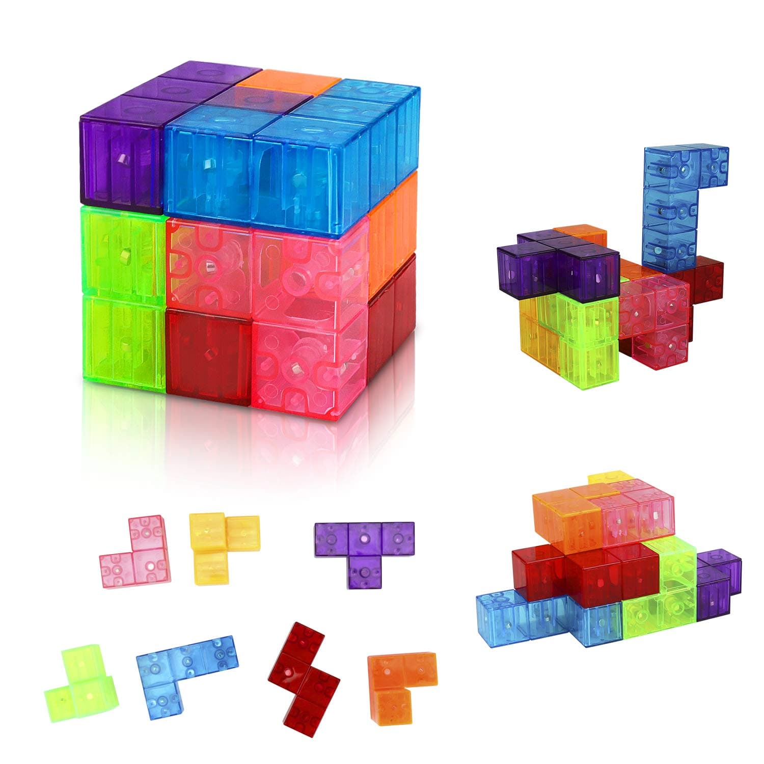 Welltop Magnetic Toys Magic Cubes Magnet Blocks for Kids Magnetic Building Blocks Bricks Toy for Adults, Stress Relief, Educational Puzzles